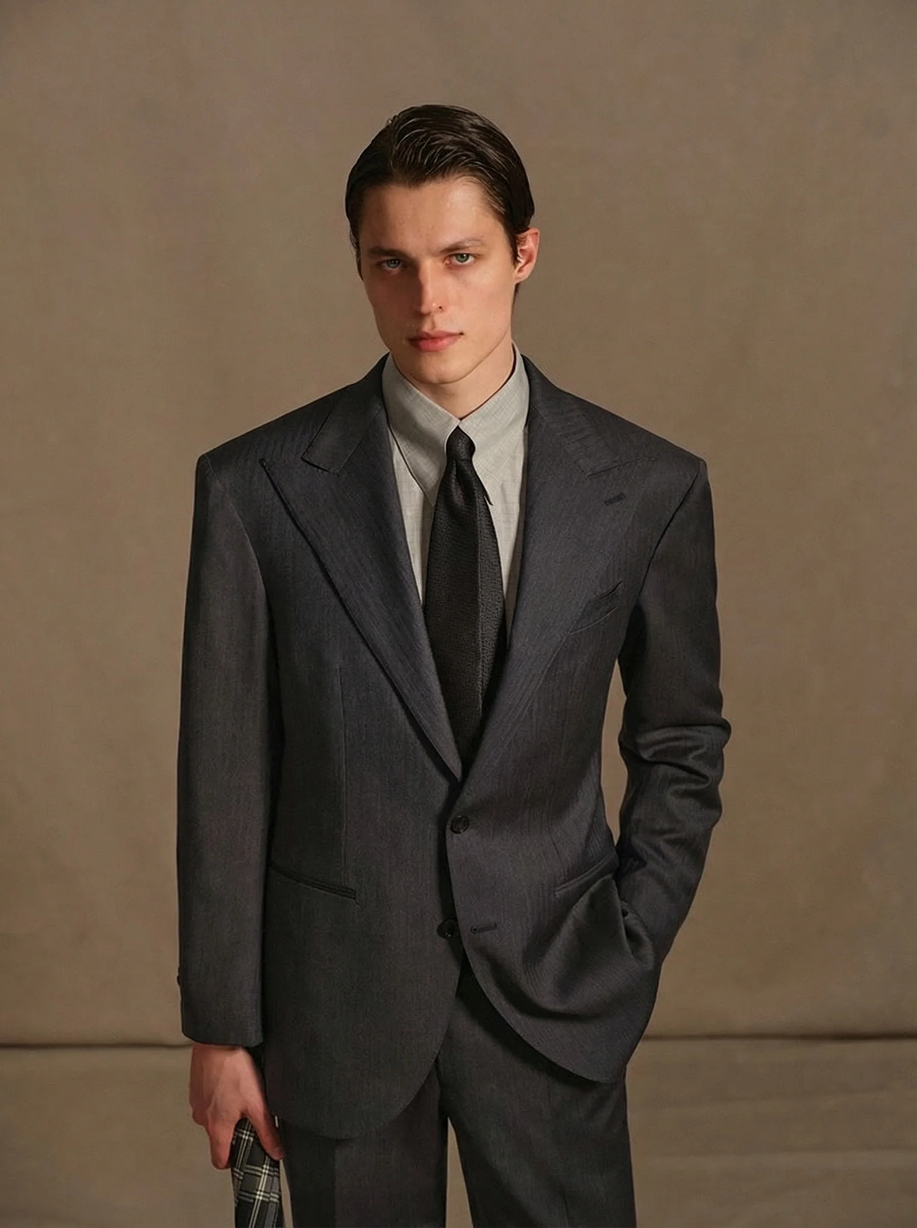 120S Pure Wool Herringbone Suit - Image 2