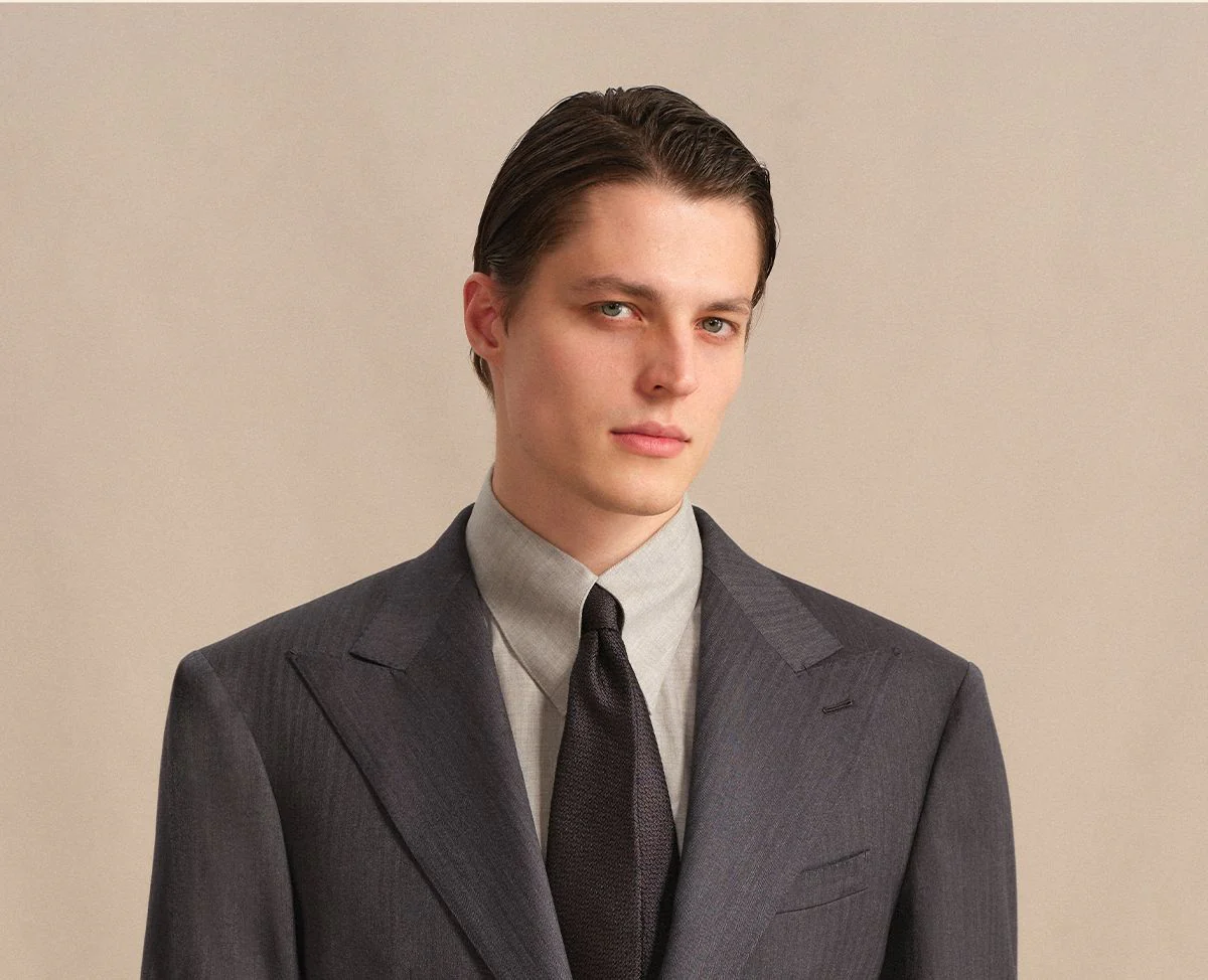 120S Pure Wool Herringbone Suit - Image 5