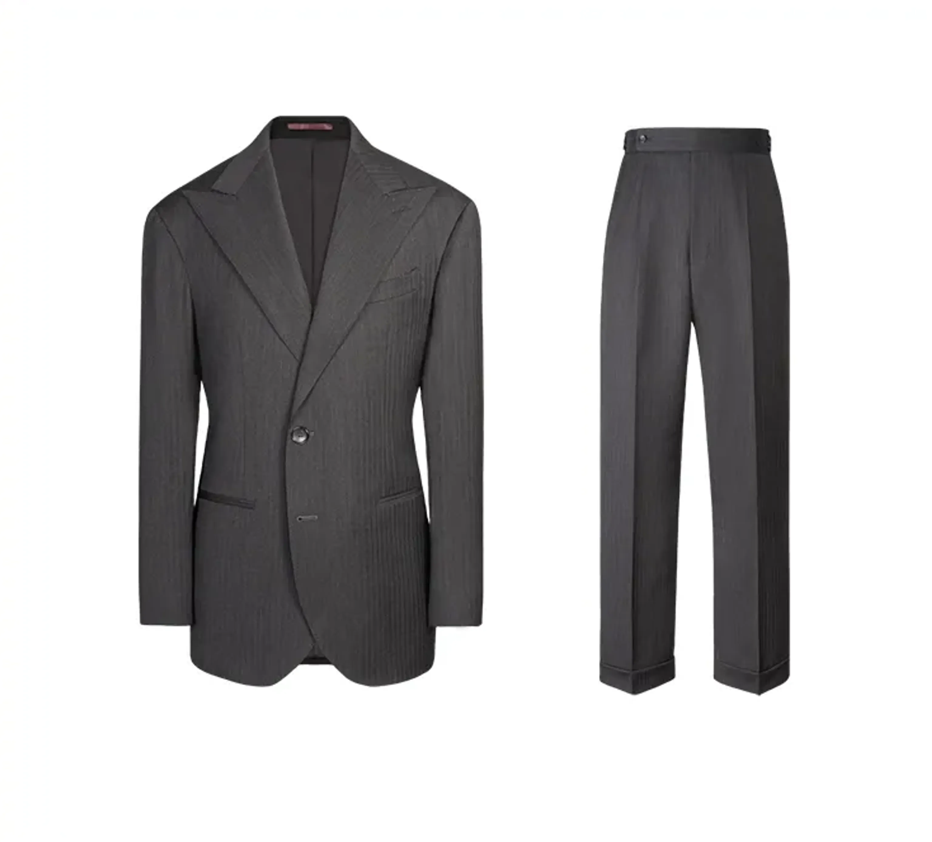 120S Pure Wool Herringbone Suit - Image 6