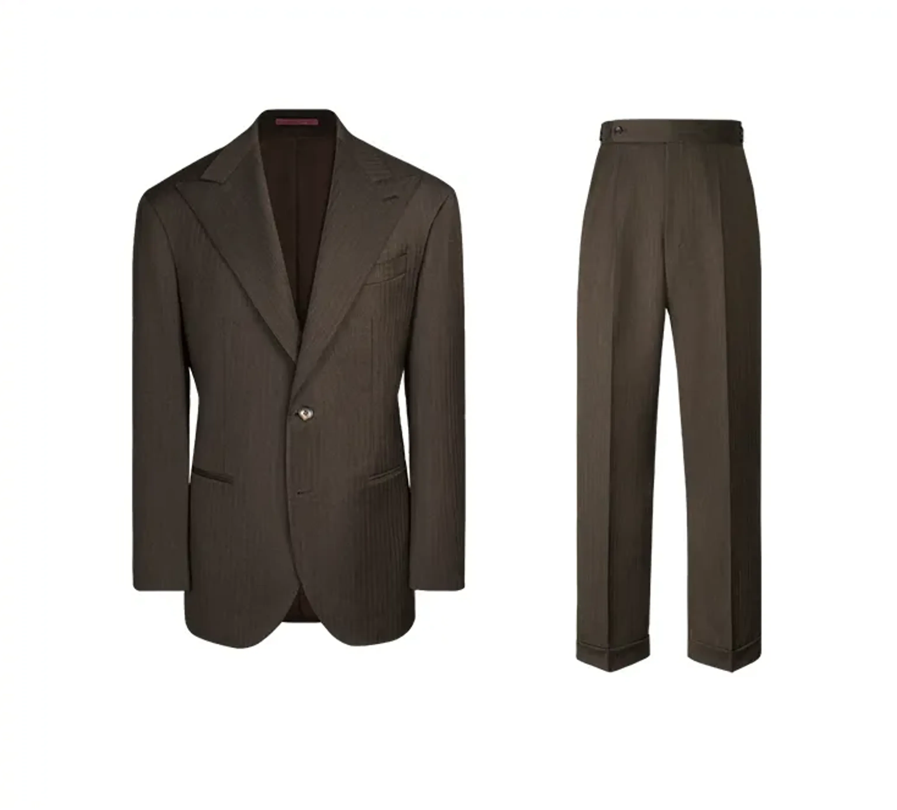 120S Pure Wool Herringbone Suit - Image 7