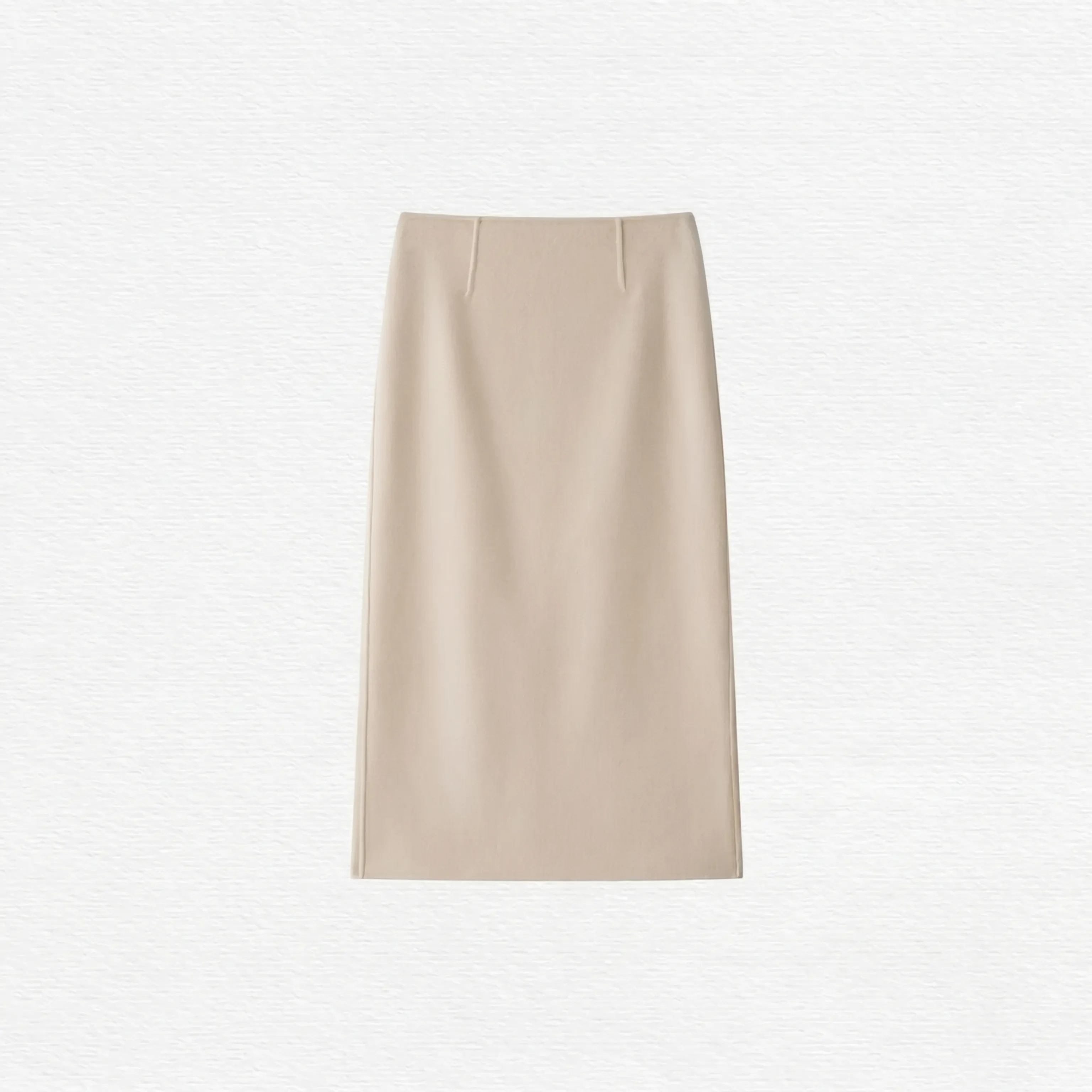 14.5-Micron Double-Faced Cashmere Straight Midi Skirt - Image 8