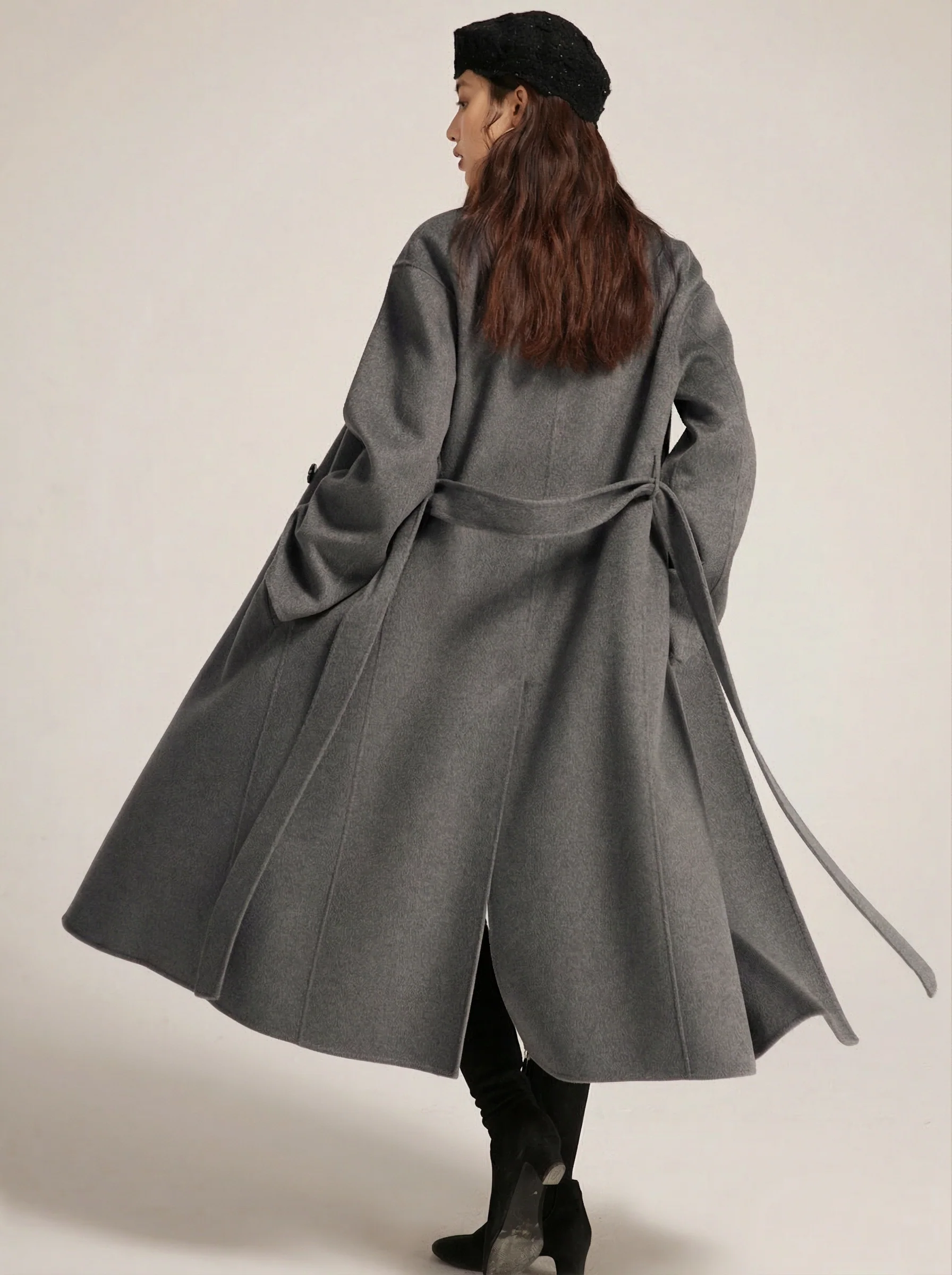 14.5-Micron Pure Cashmere Drop-Shoulder Belted Coat - Image 2