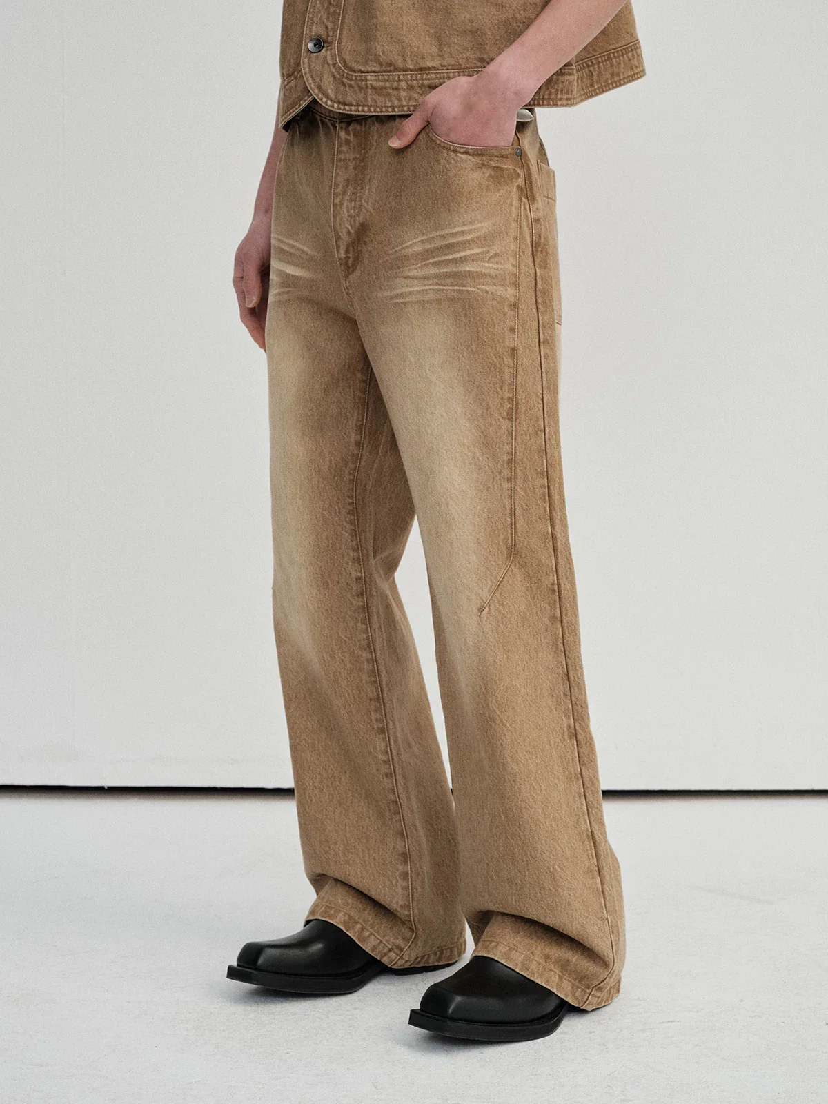 14oz Turkish Denim Flare Jeans & Column Skirt - Image 2