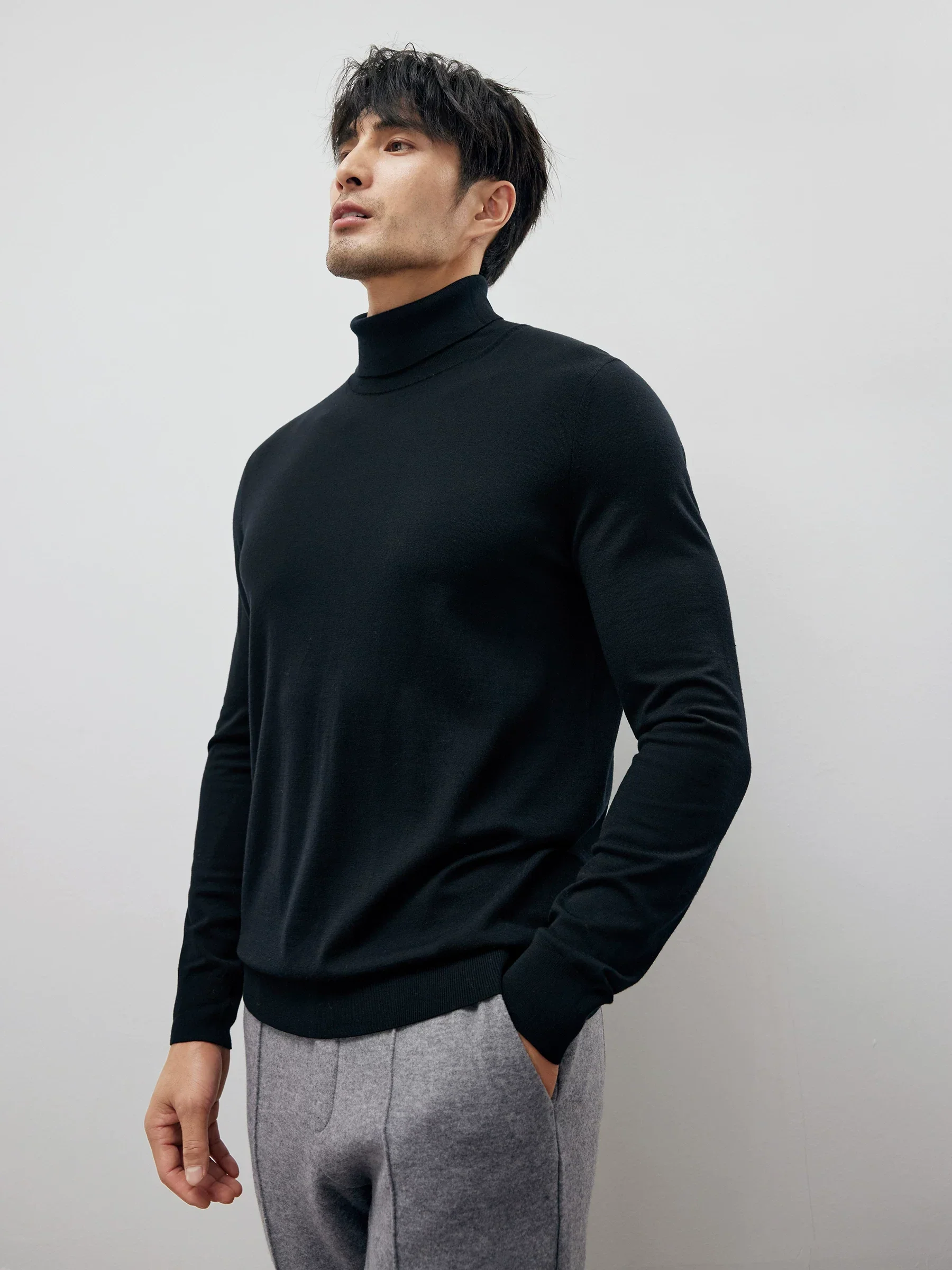 18-Gauge Wool Turtleneck Sweater - Image 2
