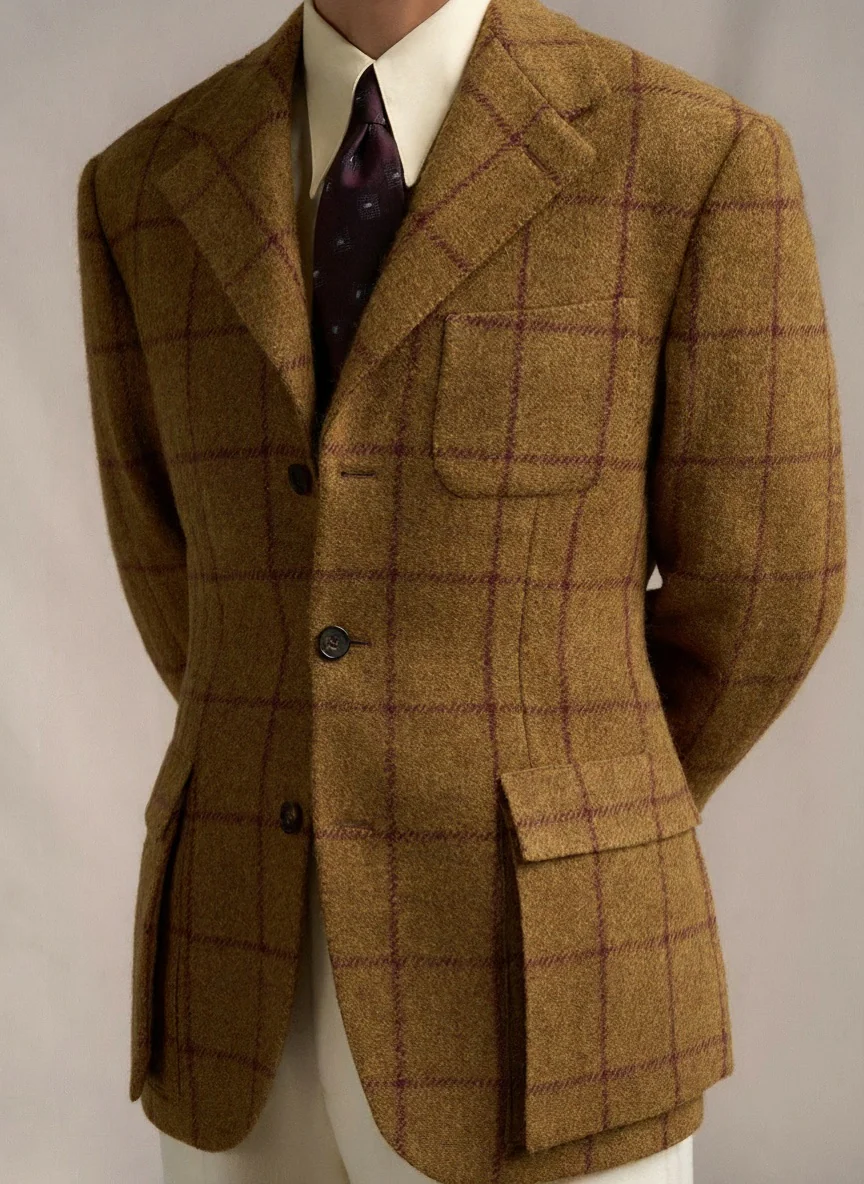 1930s Windowpane Tweed Sport Coat