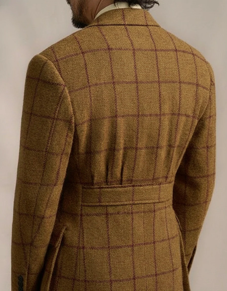 1930s Windowpane Tweed Sport Coat - Image 4