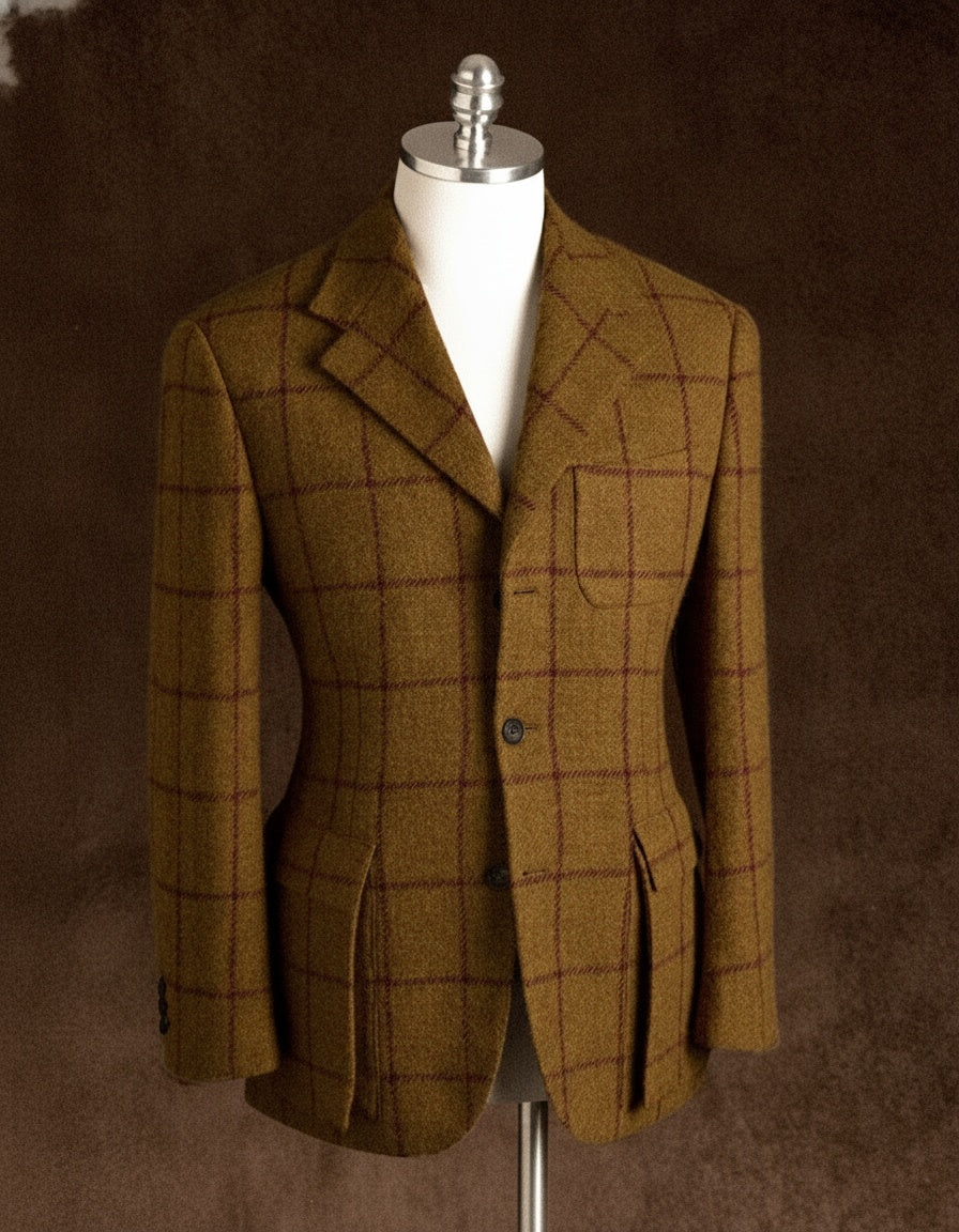 1930s Windowpane Tweed Sport Coat - Image 6