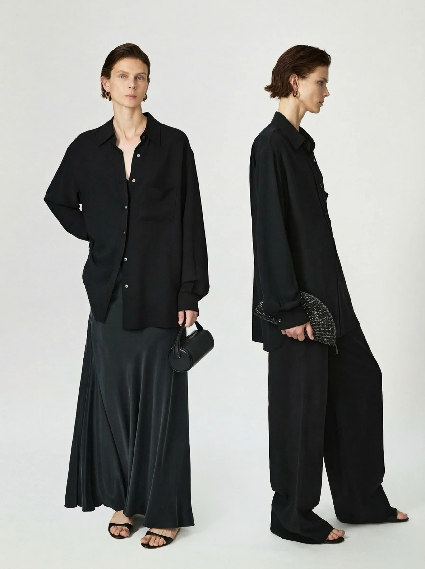 38mm Heavyweight Mulberry Silk Long Shirt - Image 3