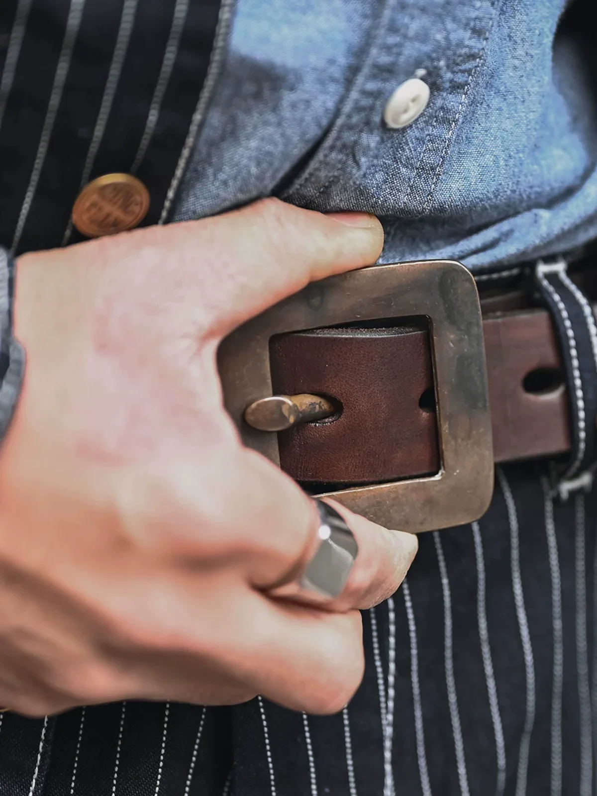 38mm Italian Leather Belt - Image 4