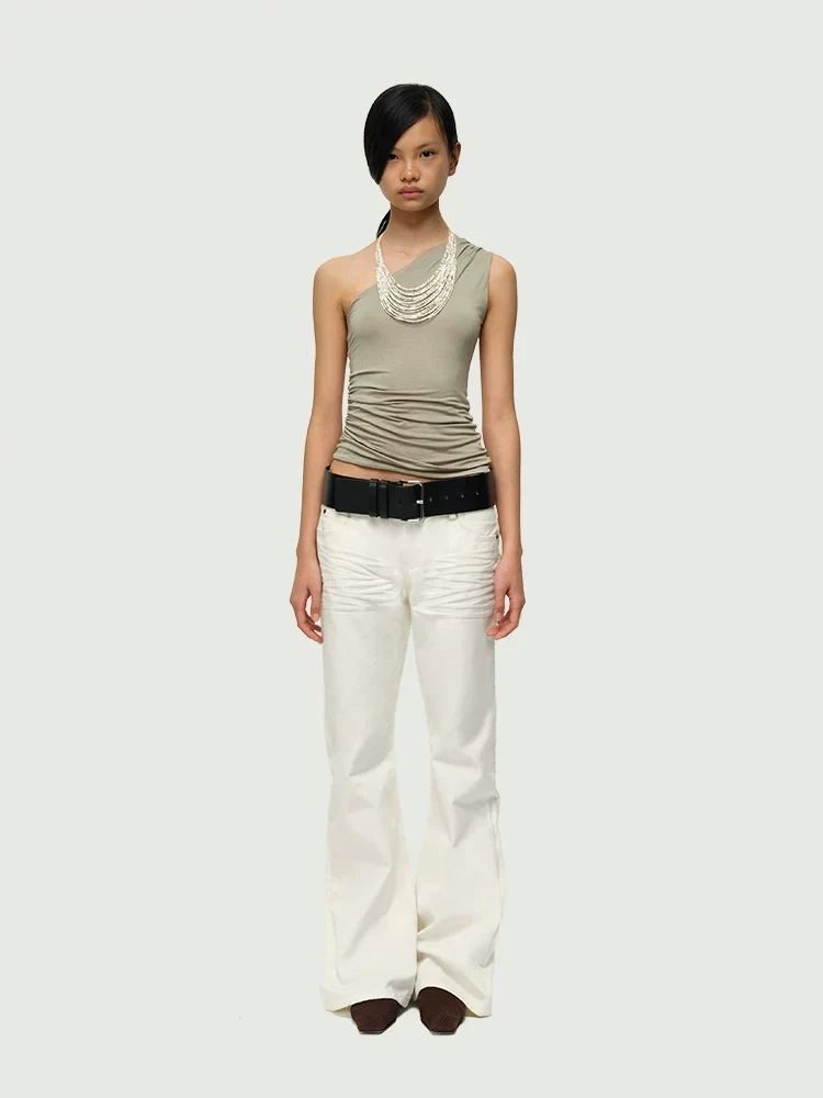 3D Crease Bootcut Trousers