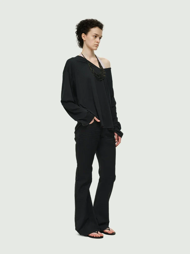 3D Crease Bootcut Trousers - Image 2