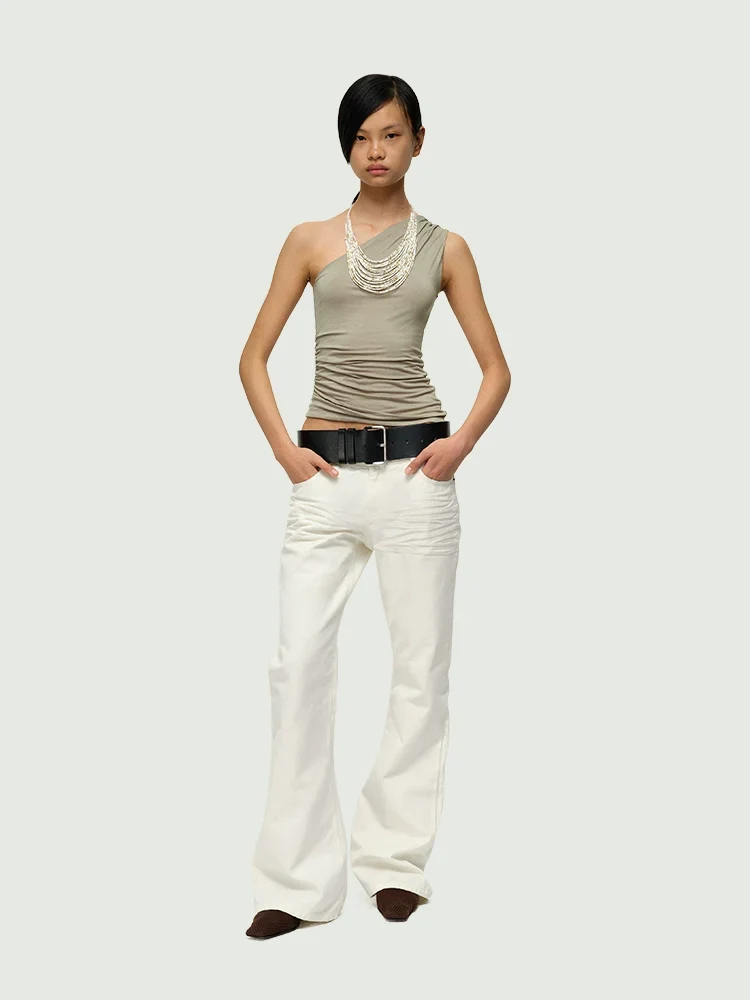 3D Crease Bootcut Trousers - Image 4