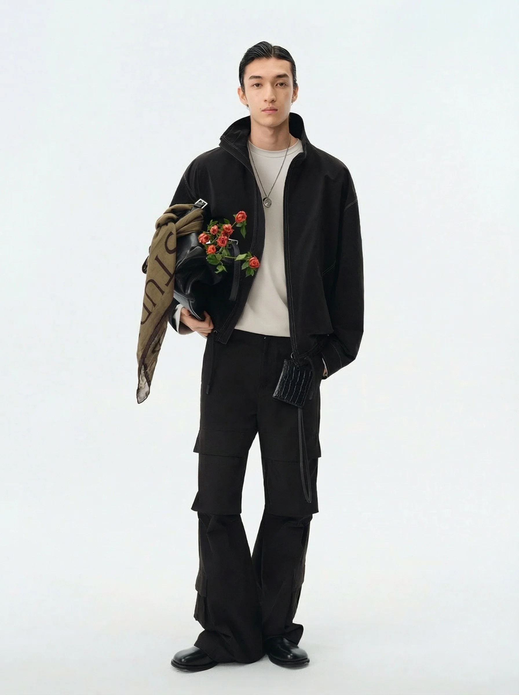 3D Pocket Wide-Leg Cargo Pants - Image 3