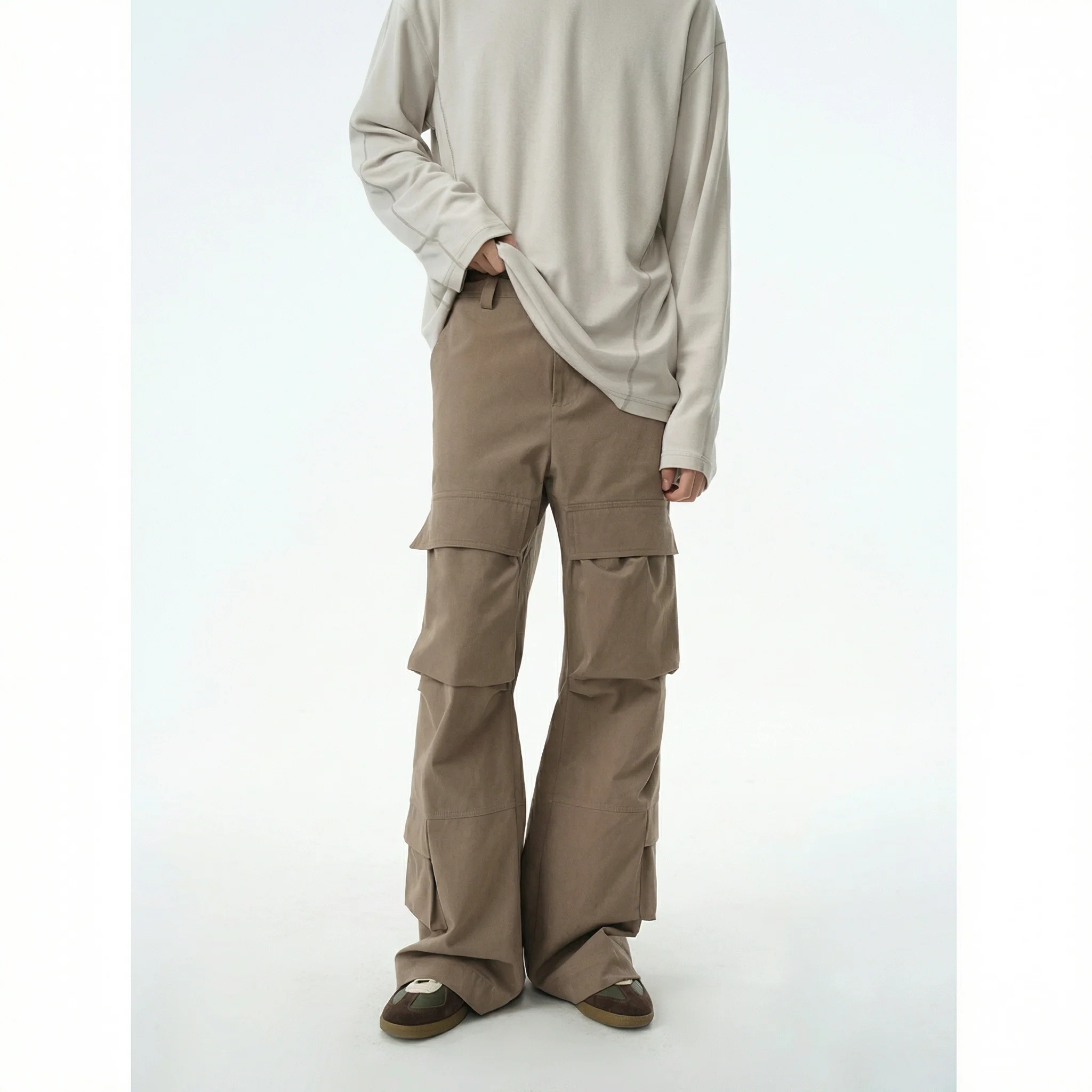 3D Pocket Wide-Leg Cargo Pants - Image 5