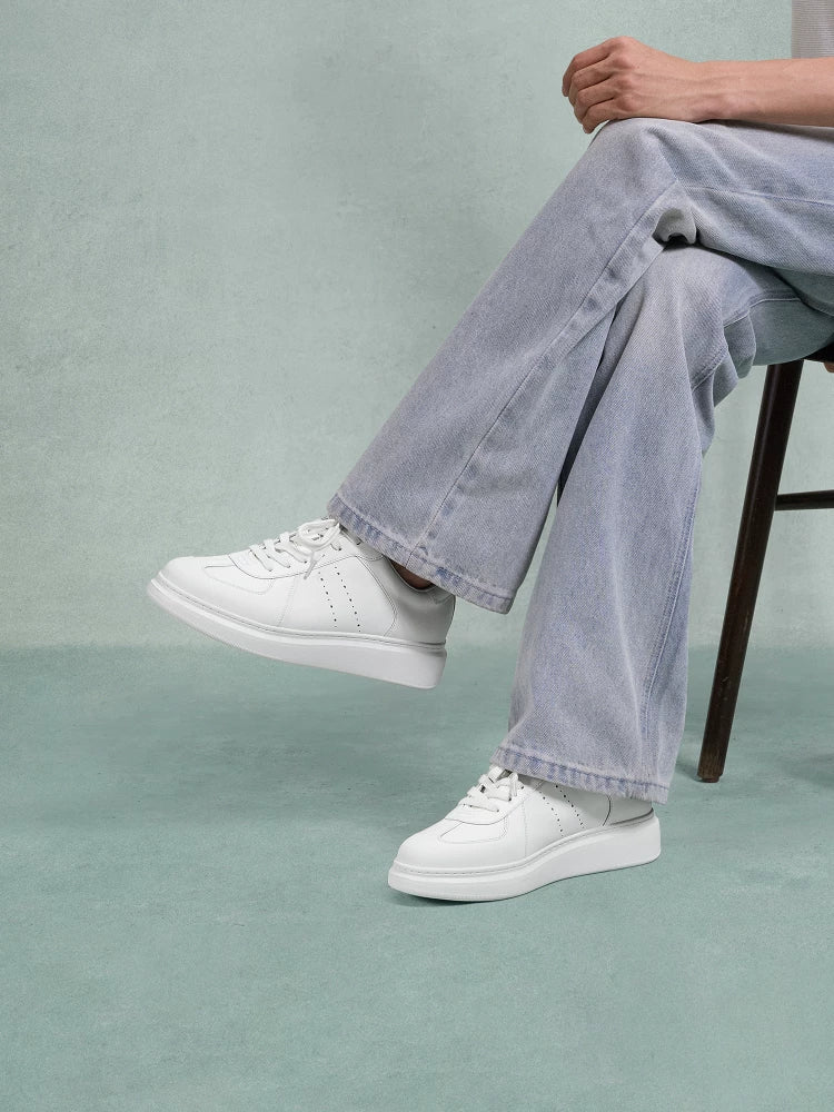 4.5cm Lift Calf Leather Sneaker - Image 4