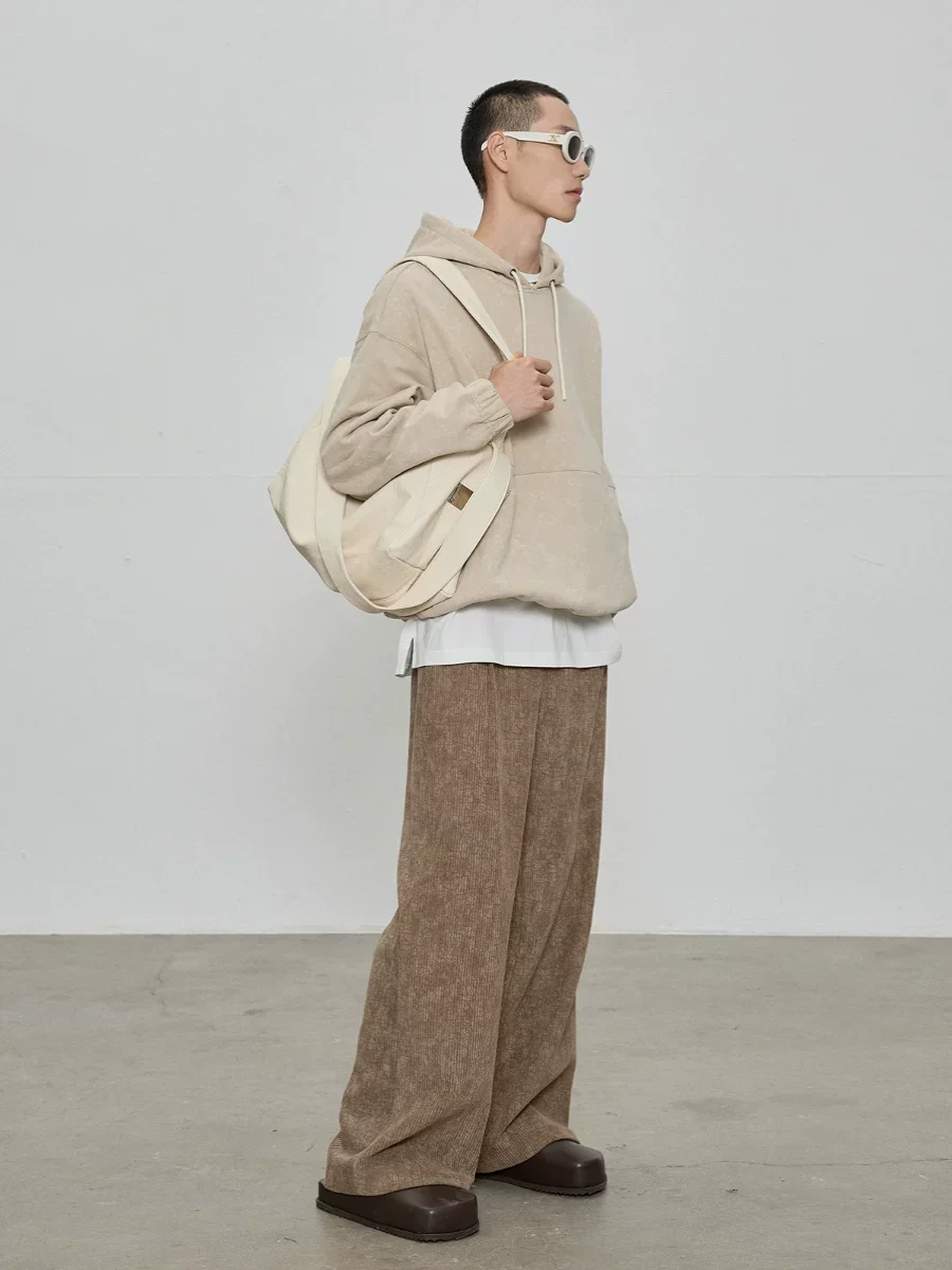 500g Pigment-Washed Terry Arc Pocket Hoodie - Image 2