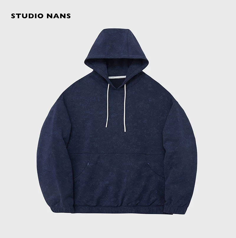 500g Pigment-Washed Terry Arc Pocket Hoodie - Image 7
