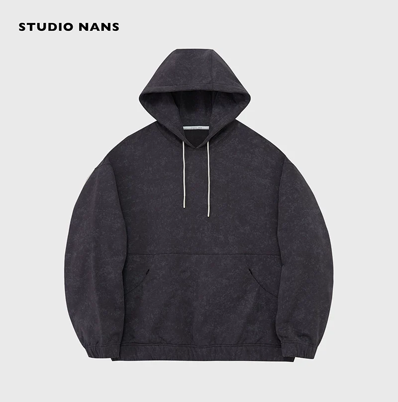 500g Pigment-Washed Terry Arc Pocket Hoodie - Image 8