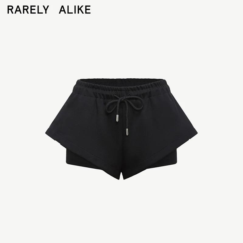 A-Line Layered Drawstring Shorts - Image 6