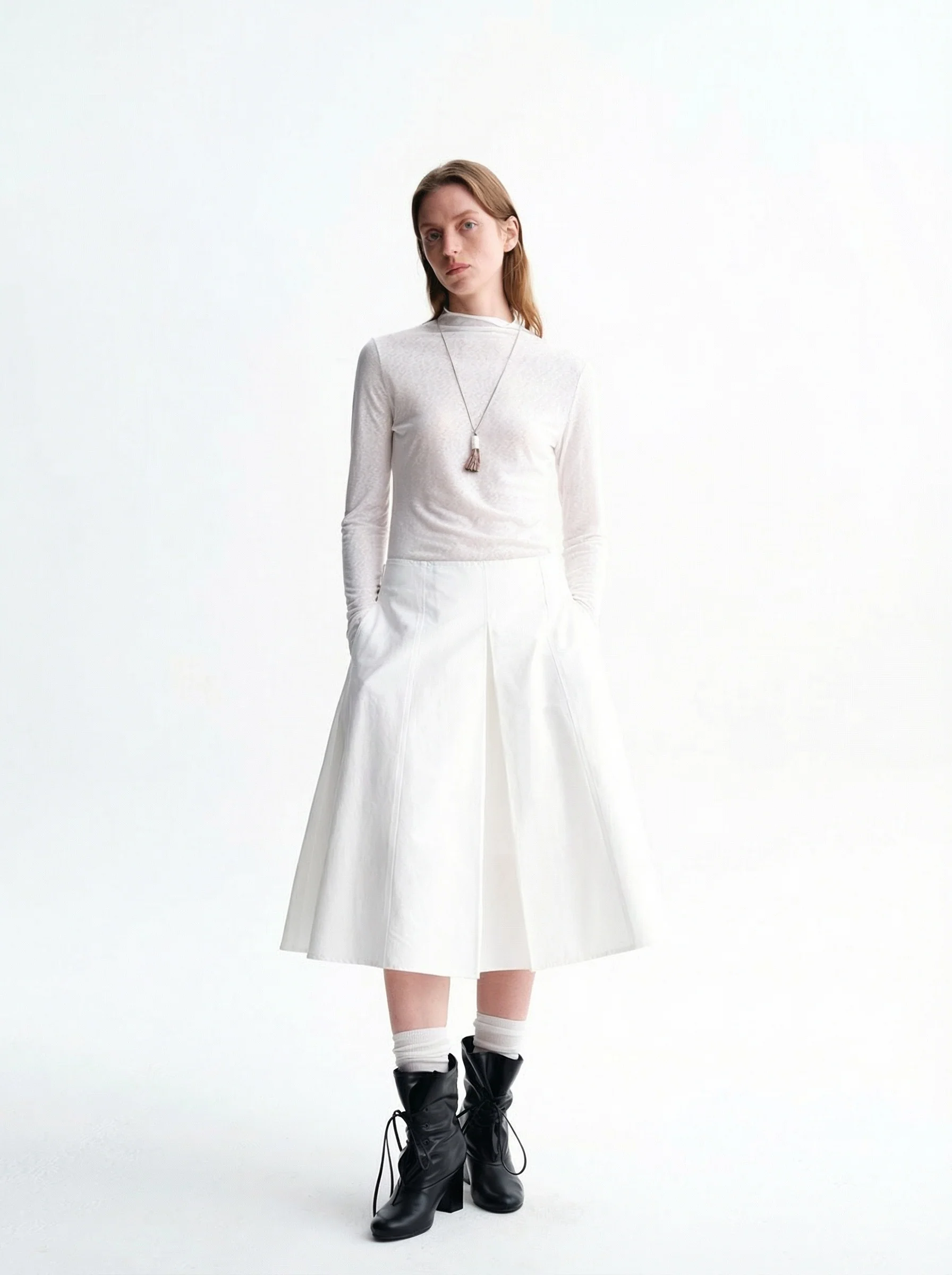 A-Line Midi Skirt