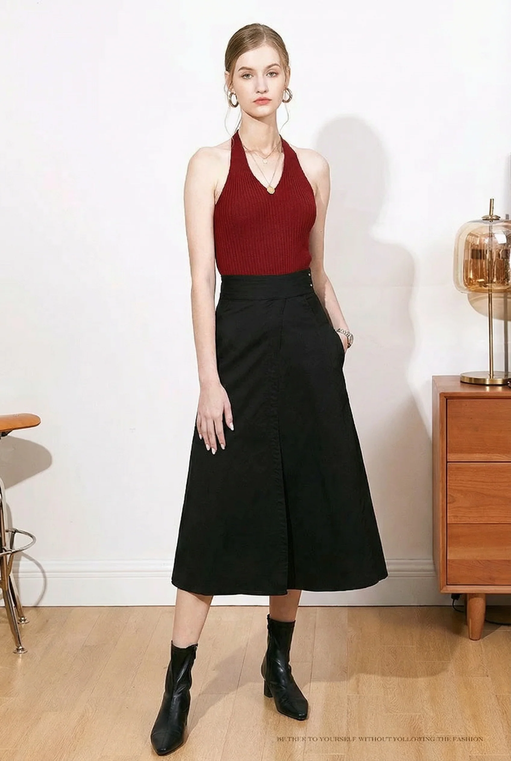 A-Line Wrap Skirt - Image 3