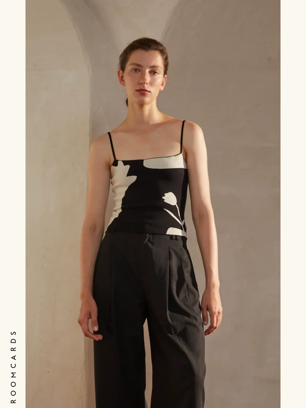 Abstract Floral Knit Camisole - Image 2