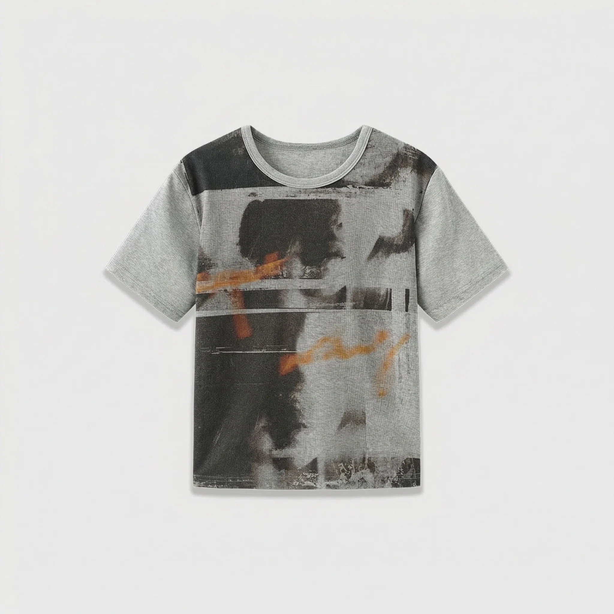 Abstract Print Crewneck Tee - Image 6