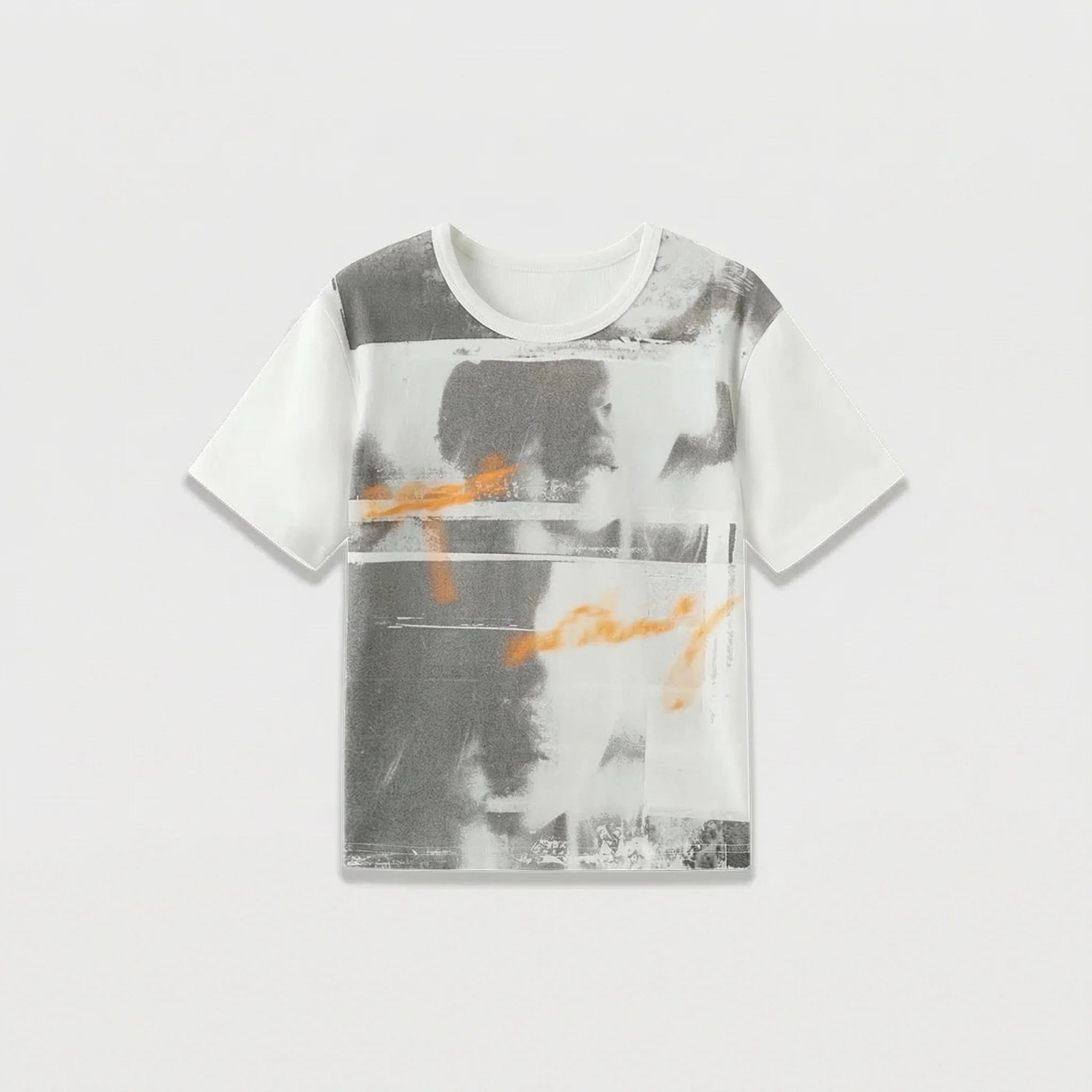 Abstract Print Crewneck Tee - Image 7
