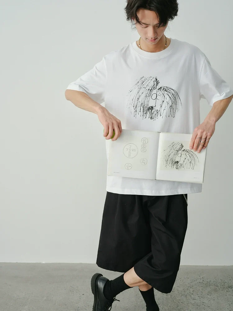 Abstract Sketch Cotton T-Shirt - Image 2