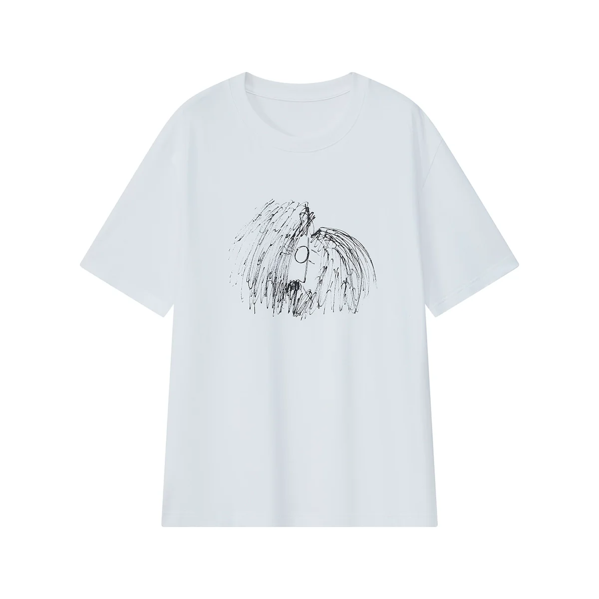 Abstract Sketch Cotton T-Shirt - Image 6