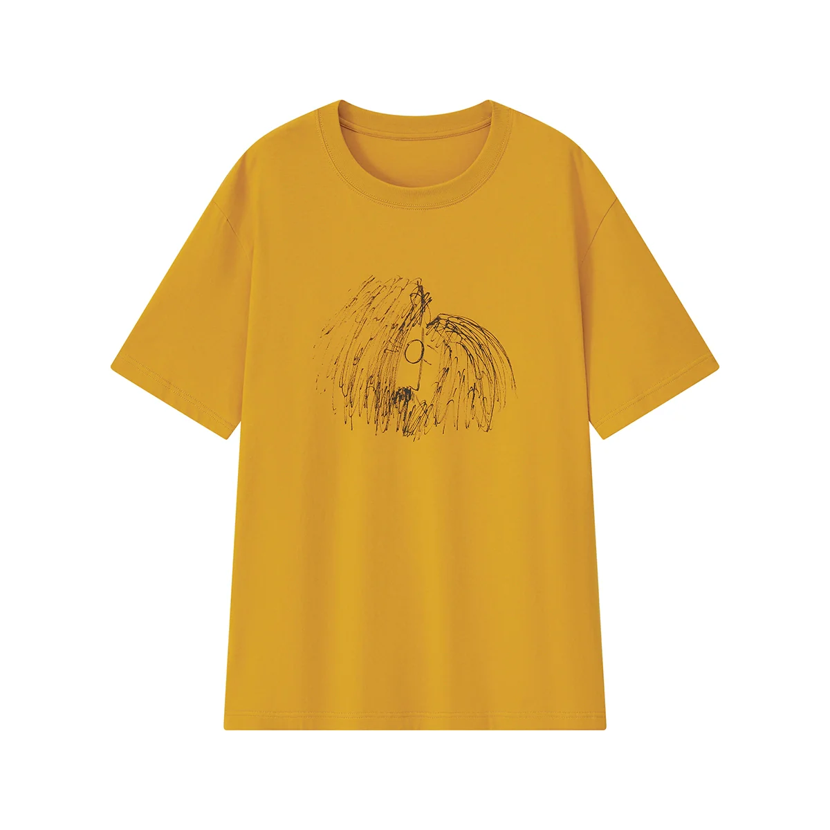 Abstract Sketch Cotton T-Shirt - Image 7