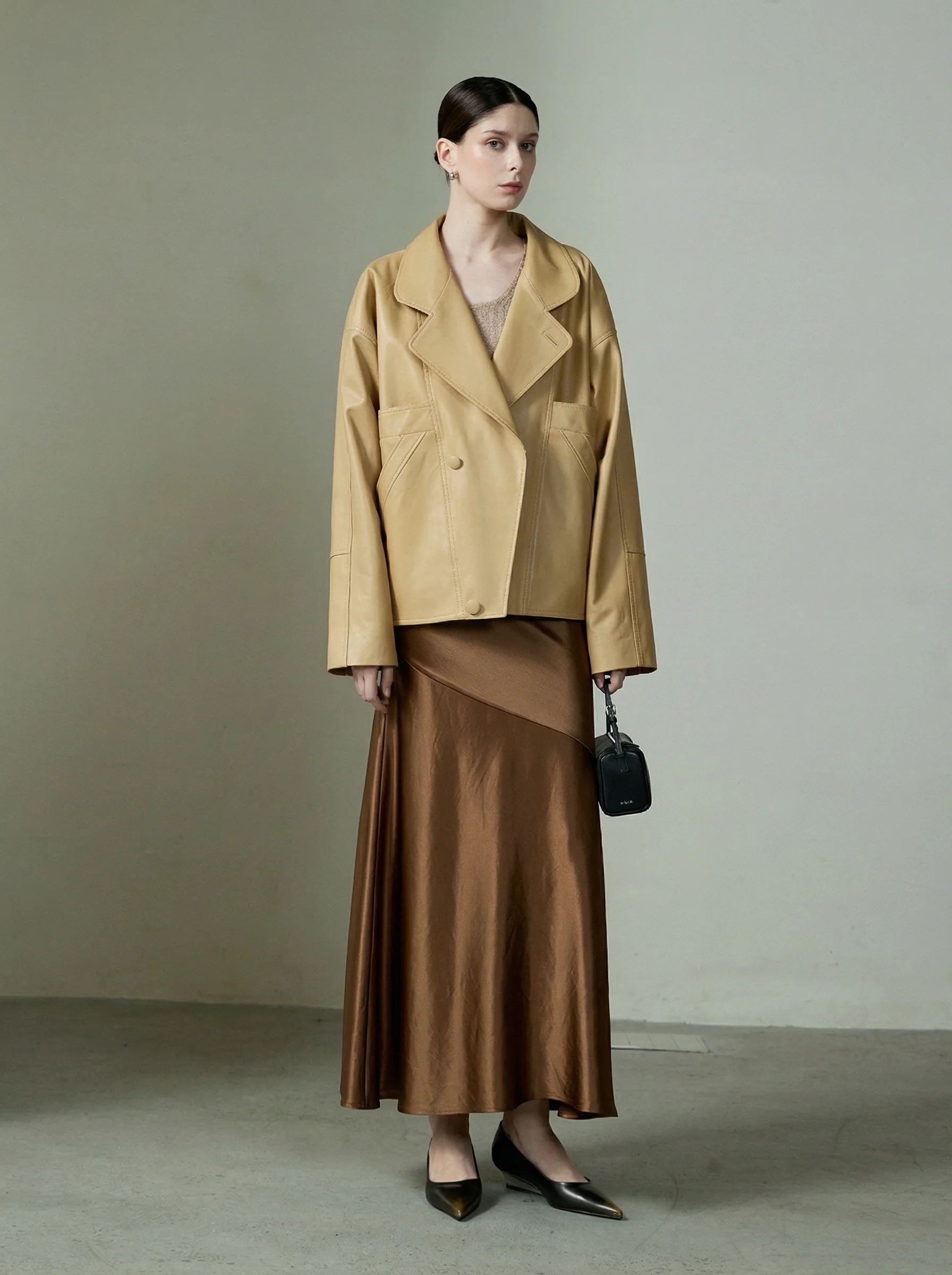 Acetate Satin Mermaid Maxi Skirt