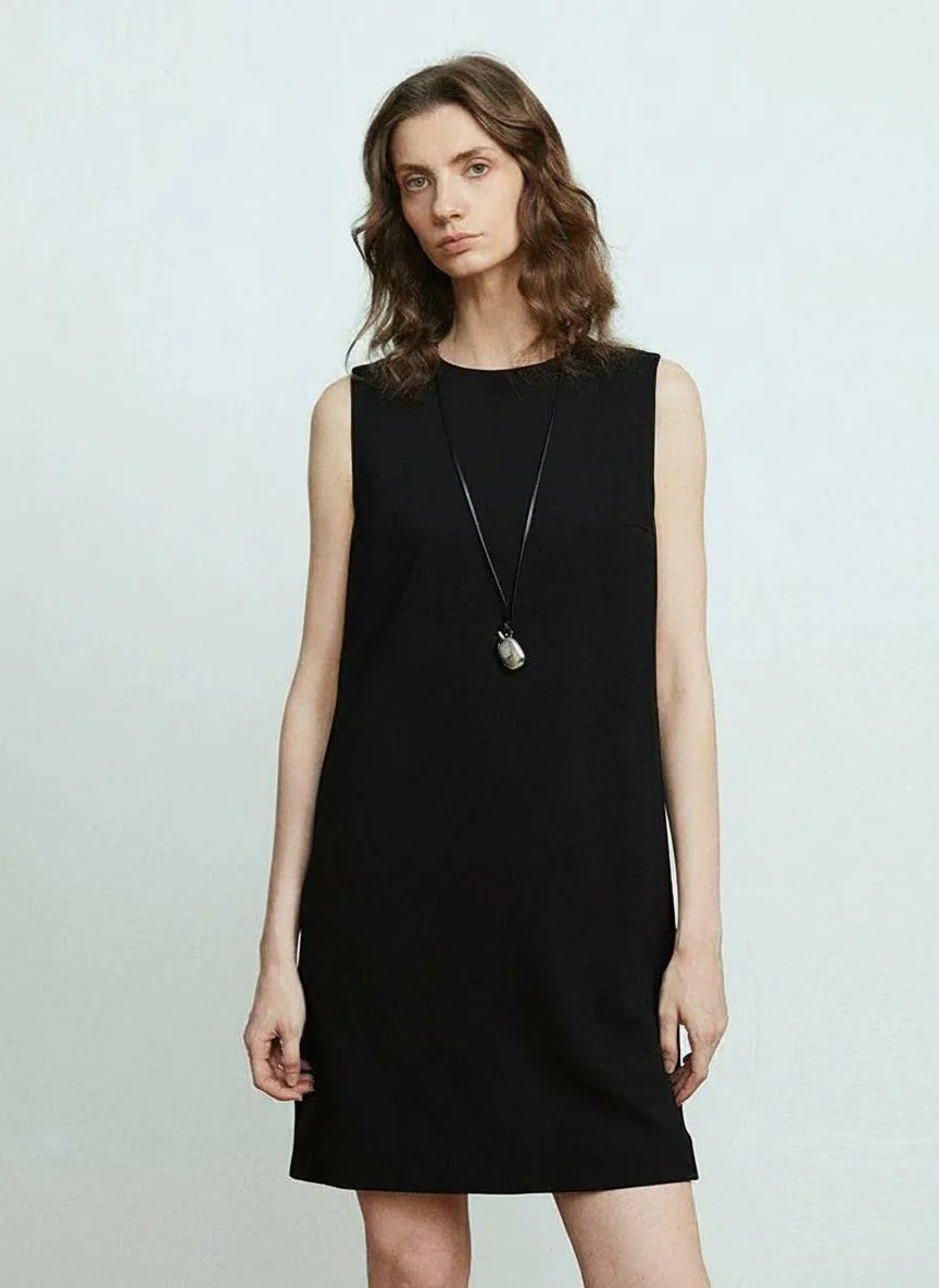 Acetate Shift Dress - Image 2