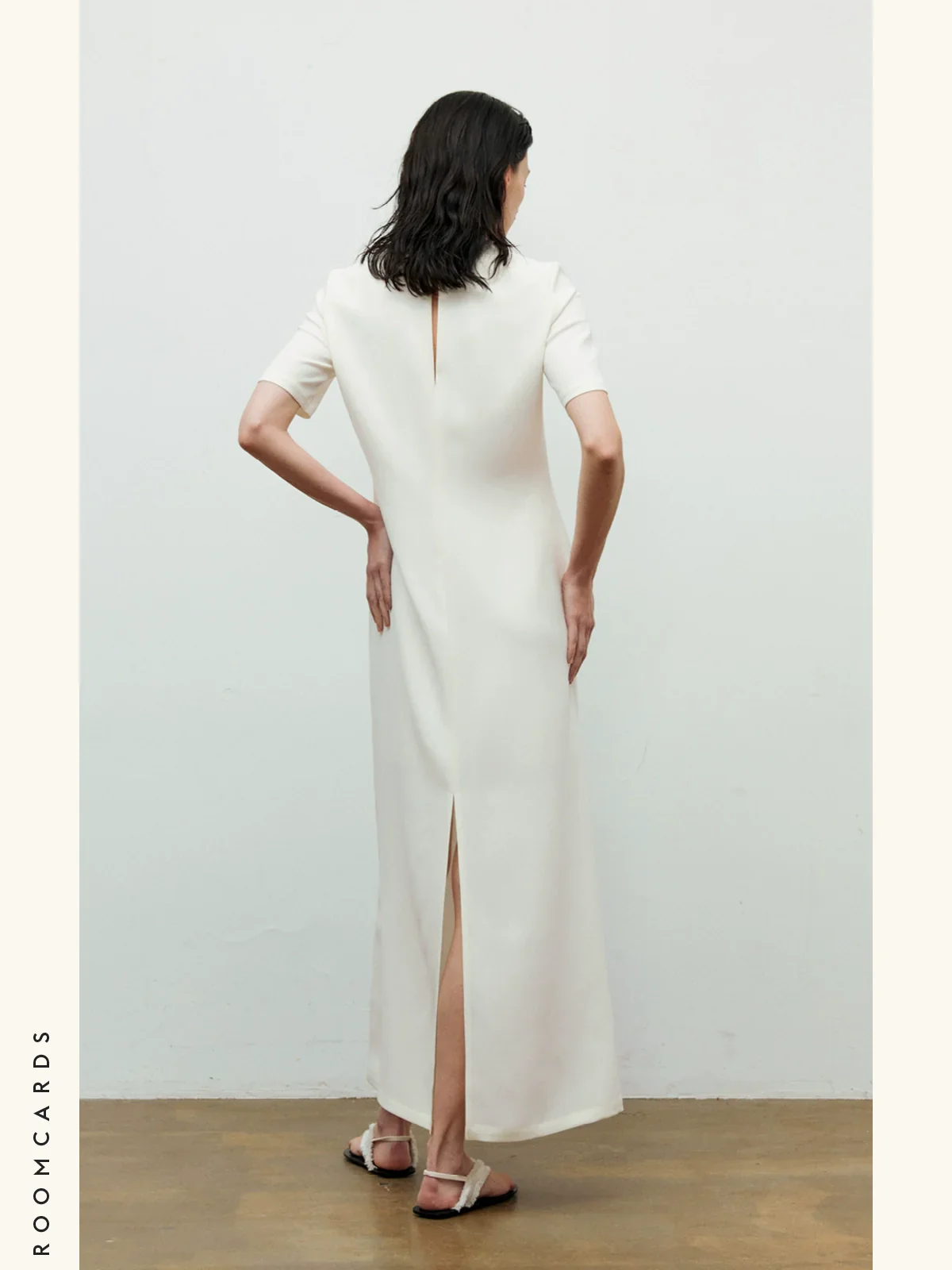 Acetate Short-Sleeve Midi Dress - Image 3