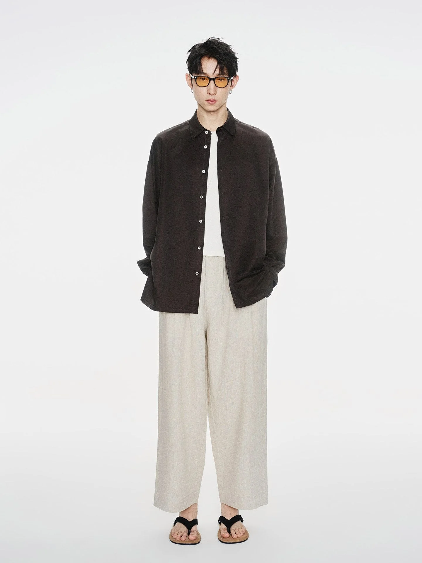 Adjustable Hem Linen Pants