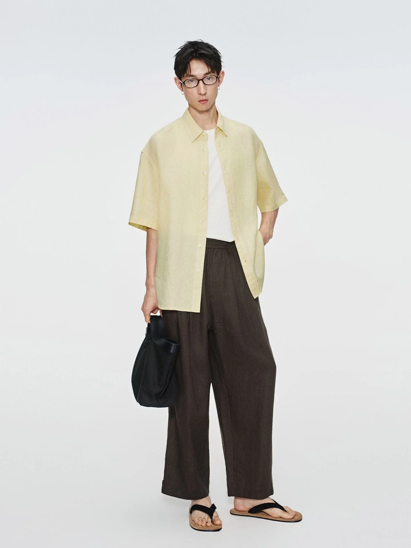 Adjustable Hem Linen Pants - Image 5