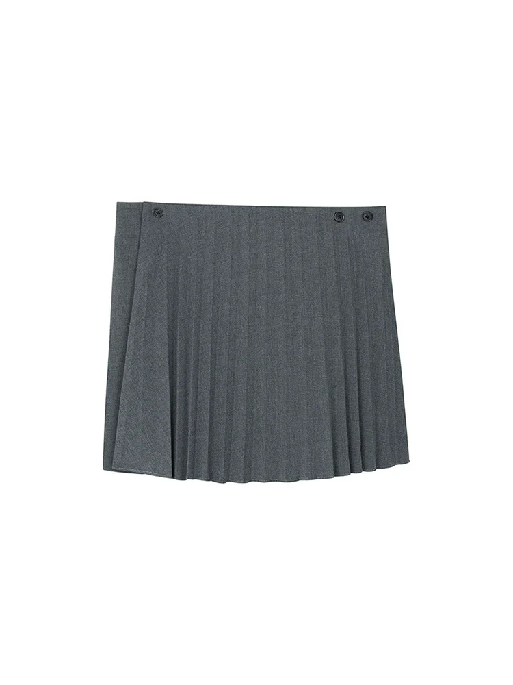 Adjustable Waist Pleated Mini Skirt - Image 5