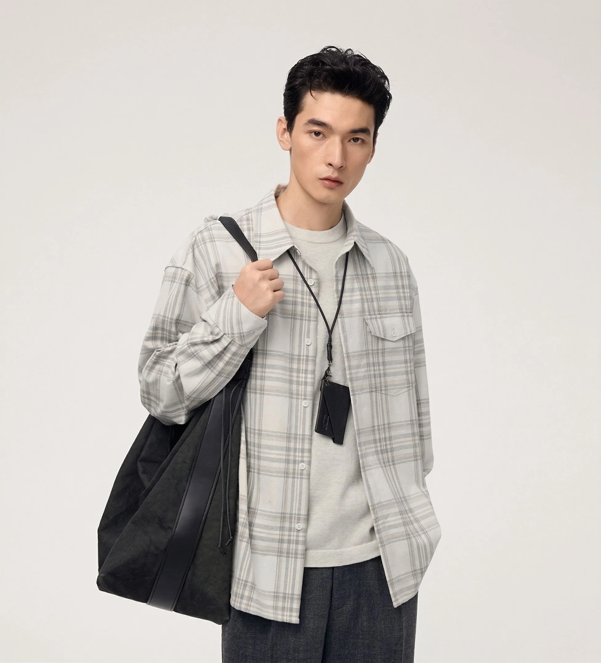 Airy Plaid Overshirt - Image 6