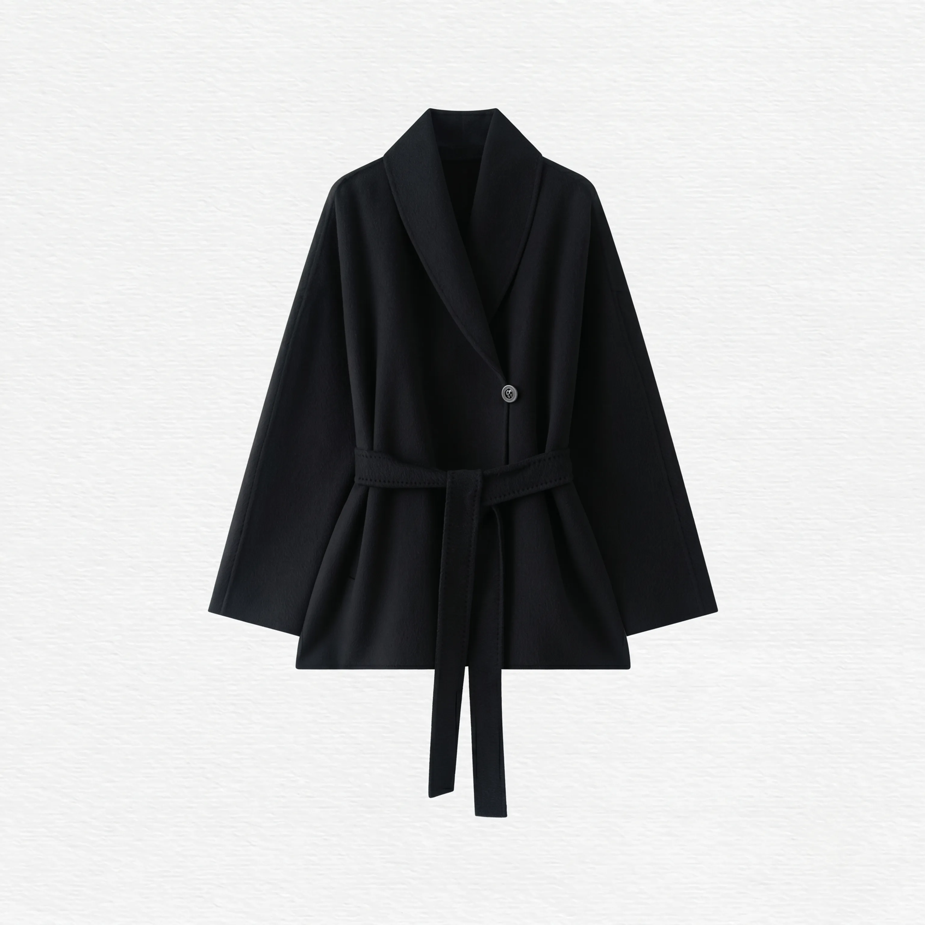 Alashan Camel Wool Double-Faced Wrap Coat - Image 8