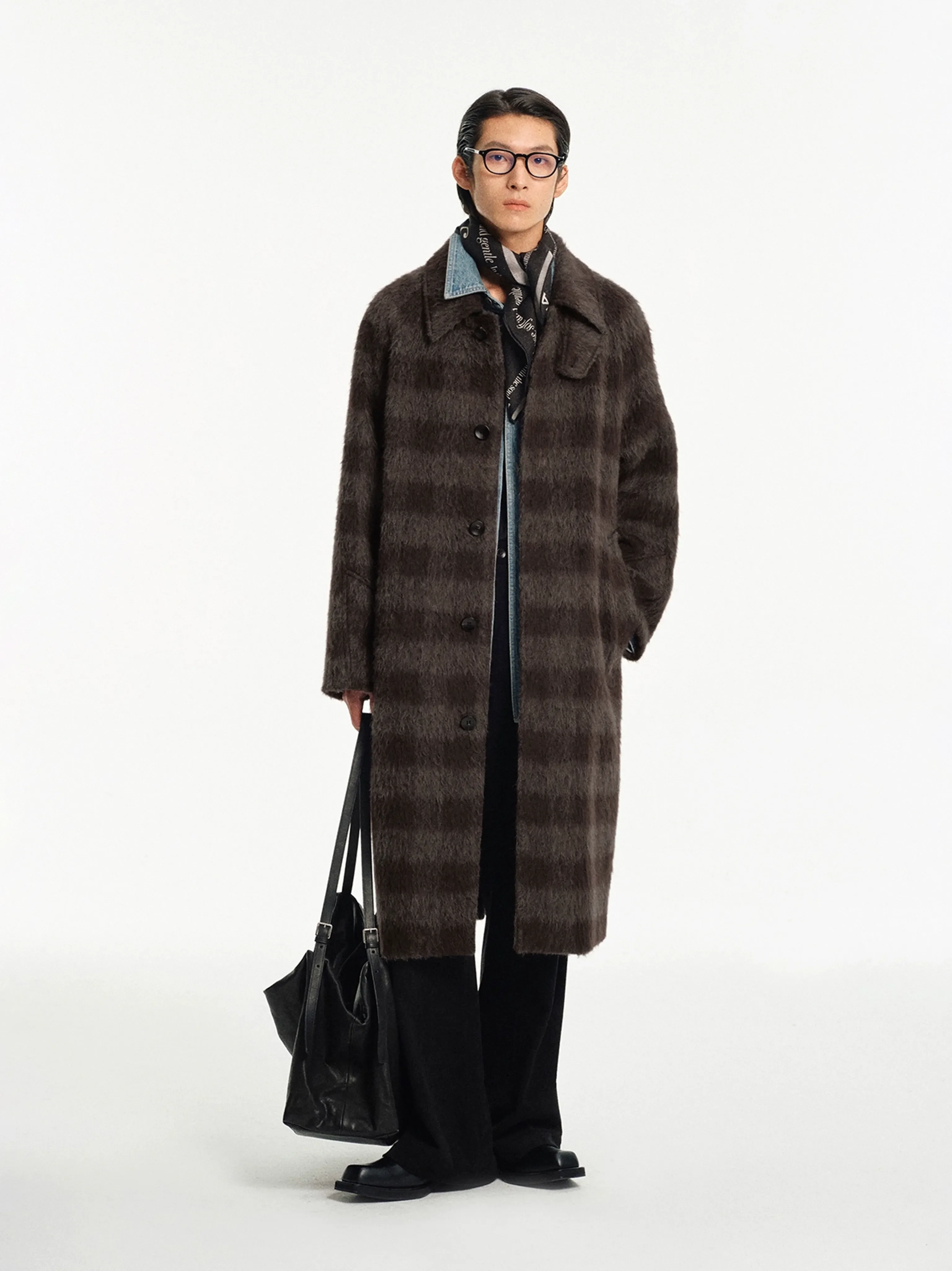 Alpaca Mohair Plaid Coat - Image 6