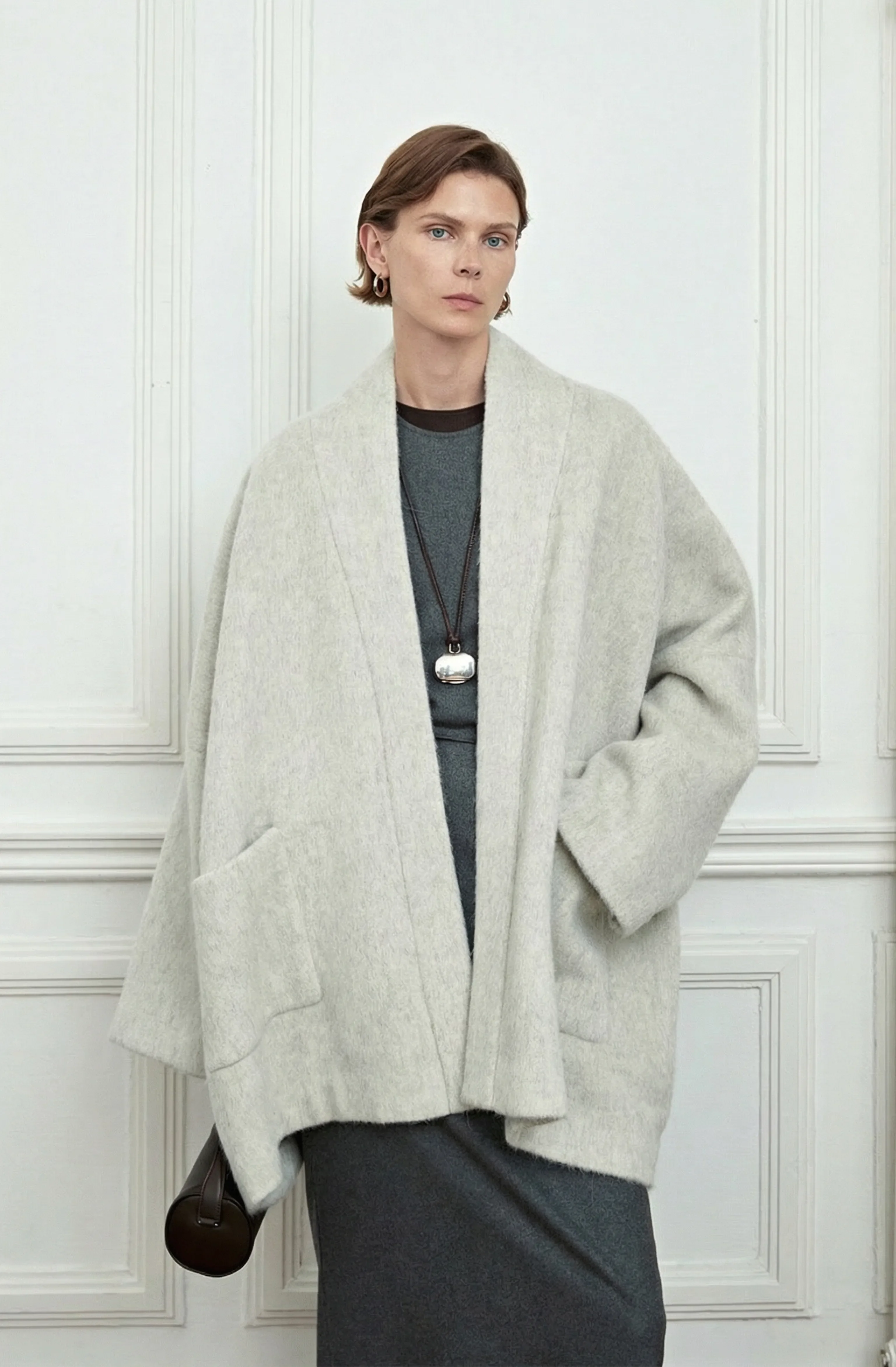 Alpaca Shawl Collar Coat - Image 3