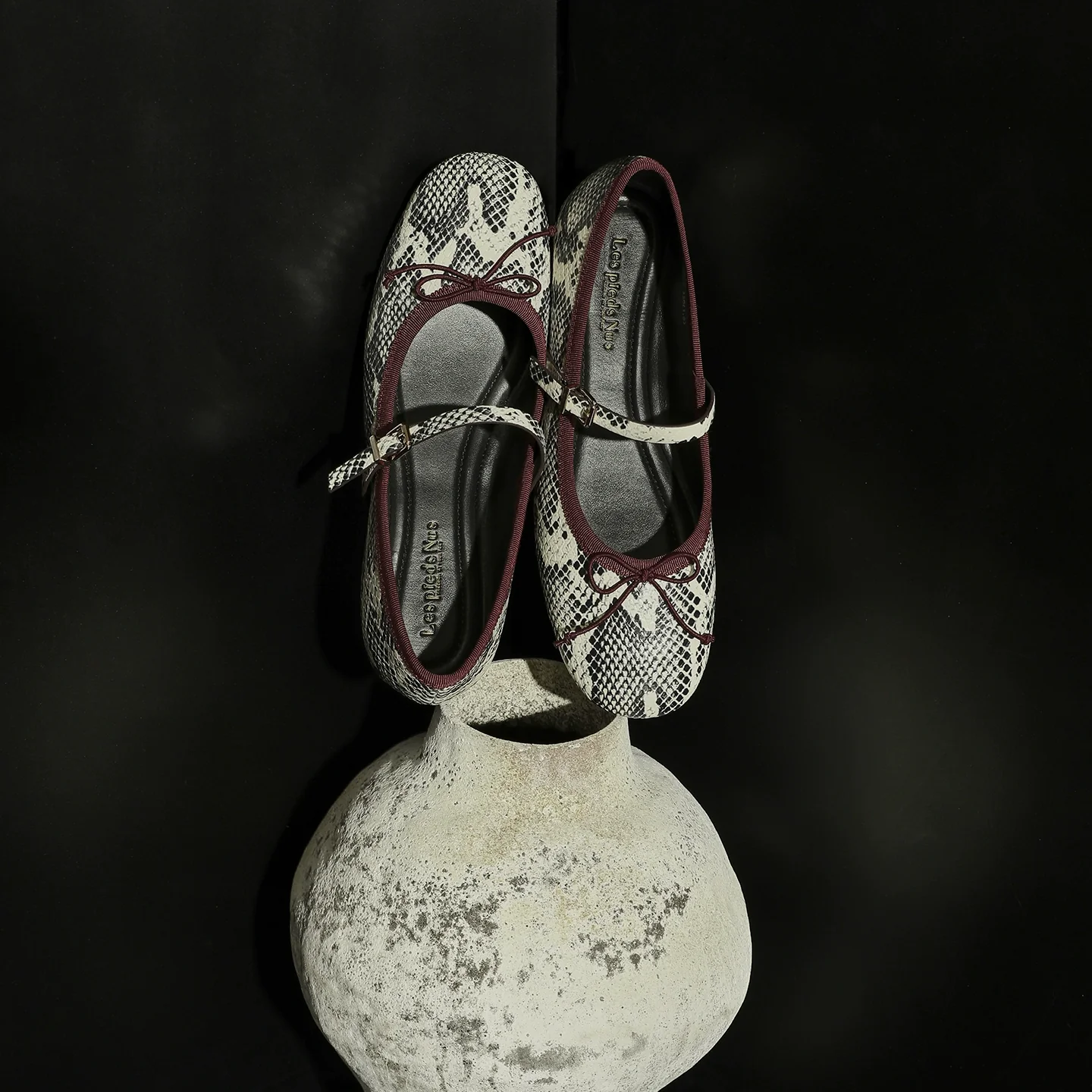 Amber Snake Mary Jane Flat (Top Grain Leather) - Image 2