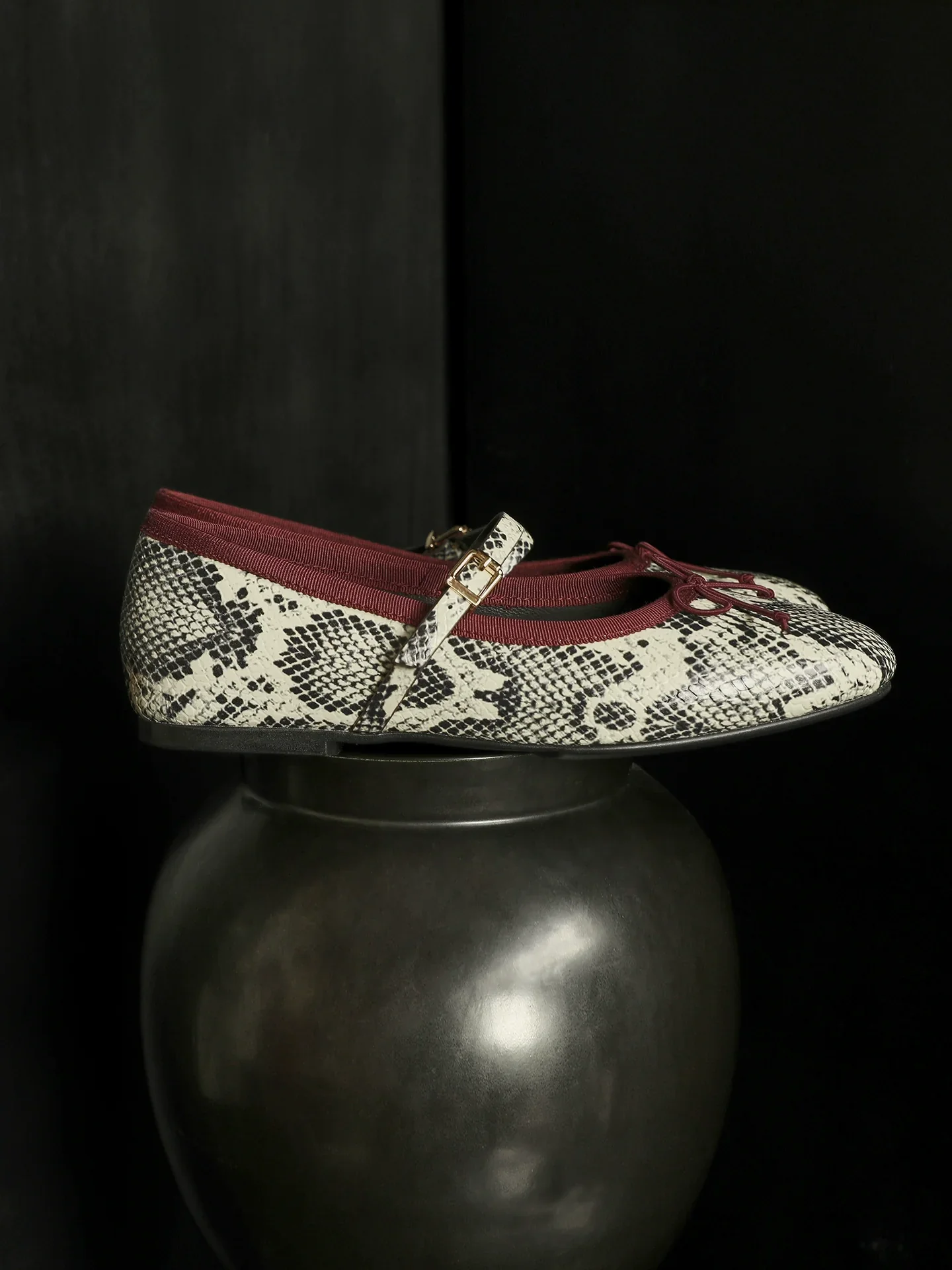 Amber Snake Mary Jane Flat (Top Grain Leather) - Image 5