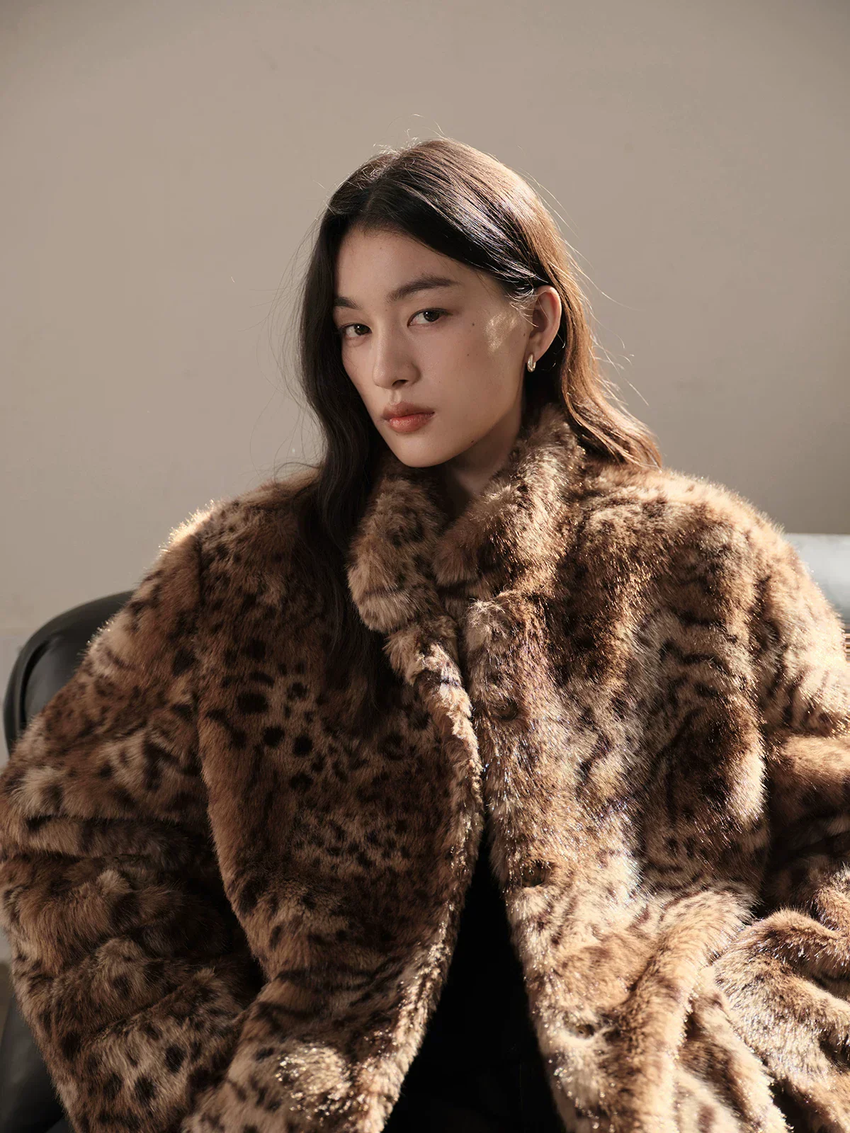 Animal Print Faux-Fur Coat - Image 3