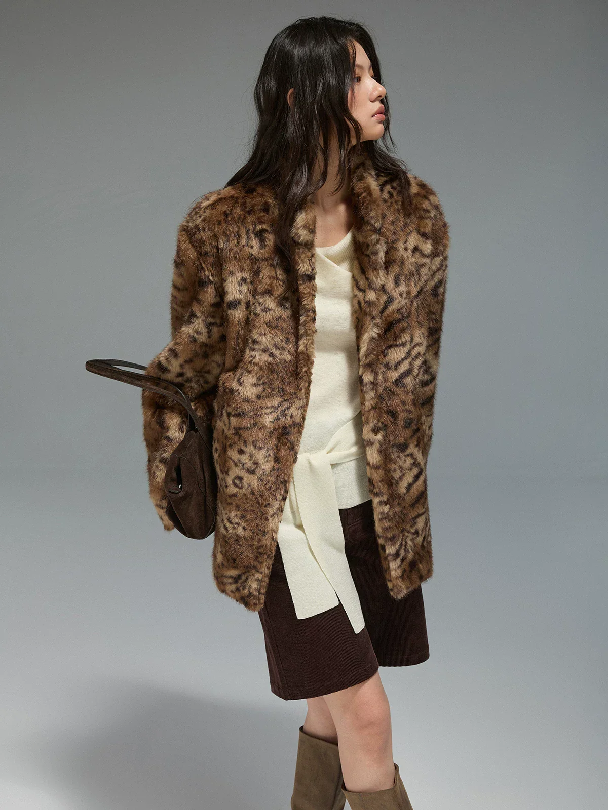 Animal Print Faux-Fur Coat - Image 4