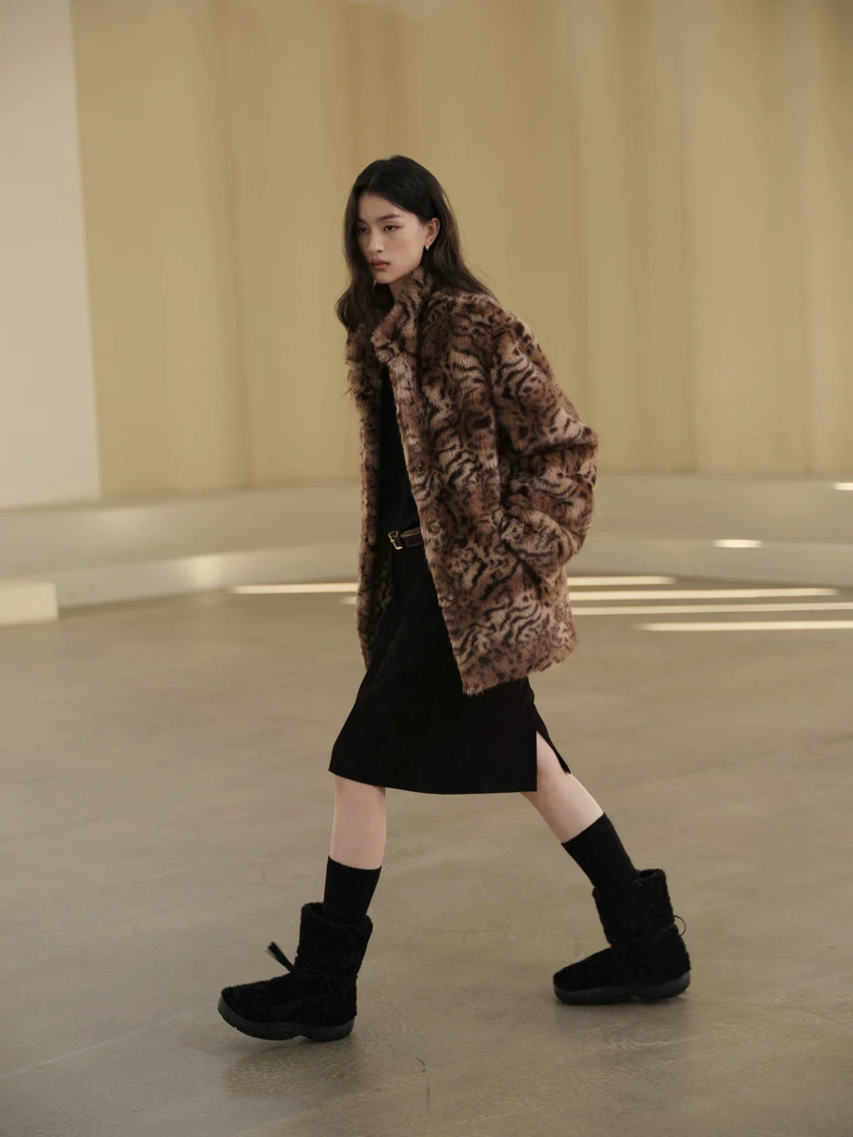 Animal Print Faux-Fur Coat - Image 5