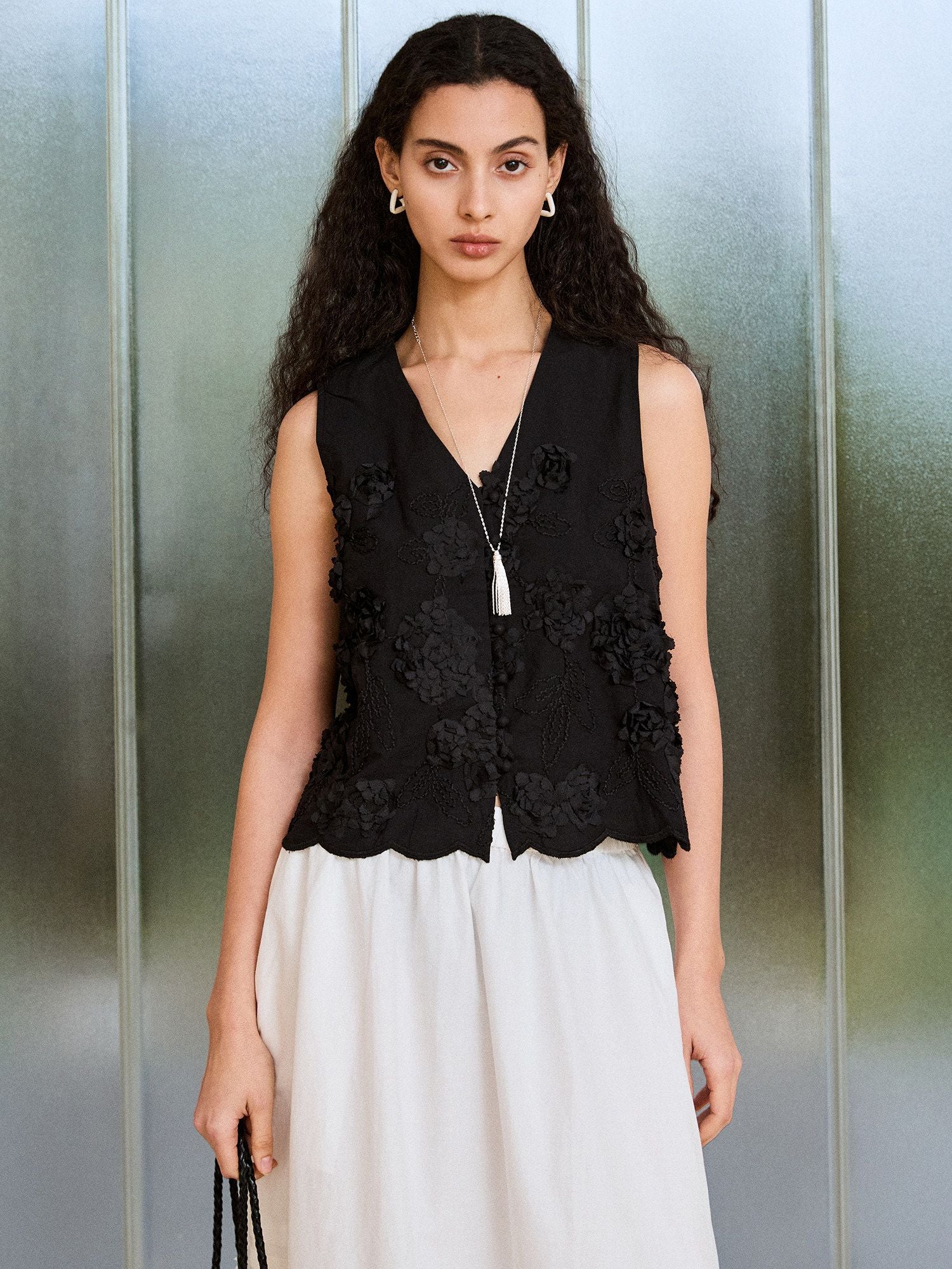 Appliqué Vest Skirt - Image 2