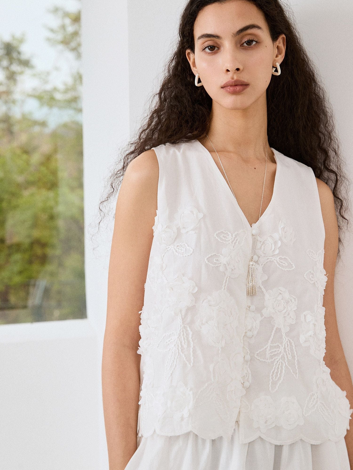 Appliqué Vest Skirt - Image 4
