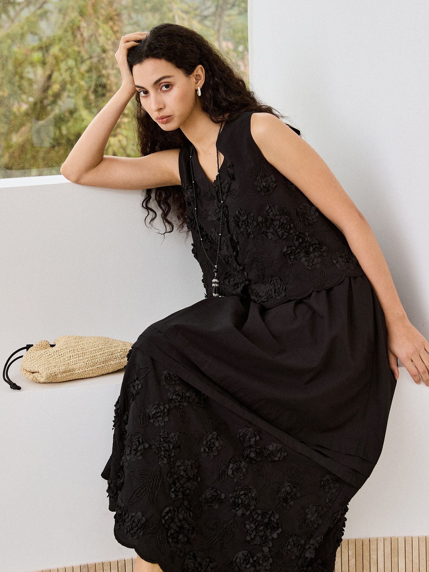 Appliqué Vest Skirt - Image 5
