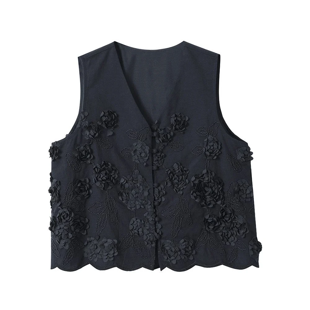 Appliqué Vest Skirt - Image 8